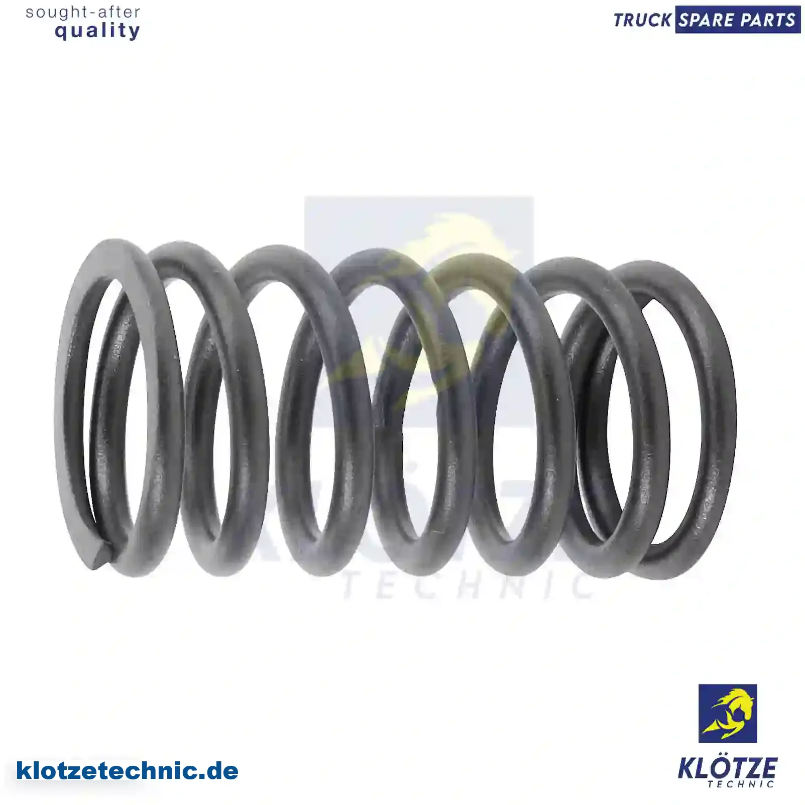 Valve Spring 466384, ZG40316-0008, 466384, ZG40316-0008 || Klötze Technic Spare Part | Engine, Accelerator Pedal, Camshaft, Connecting Rod, Crankcase, Crankshaft, Cylinder Head, Engine Suspension Mountings, Exhaust Manifold, Exhaust Gas Recirculation, Filter Kits, Flywheel Housing, General Overhaul Kits, Engine, Intake Manifold, Oil Cleaner, Oil Cooler, Oil Filter, Oil Pump, Oil Sump, Piston & Liner, Sensor & Switch, Timing Case, Turbocharger, Cooling System, Belt Tensioner, Coolant Filter, Coolant Pipe, Corrosion Prevention Agent, Drive, Expansion Tank, Fan, Intercooler, Monitors & Gauges, Radiator, Thermostat, V-Belt / Timing belt, Water Pump, Fuel System, Electronical Injector Unit, Feed Pump, Fuel Filter, cpl., Fuel Gauge Sender,  Fuel Line, Fuel Pump, Fuel Tank, Injection Line Kit, Injection Pump, Exhaust System, Clutch & Pedal, Gearbox, Propeller Shaft, Axles, Brake System, Hubs & Wheels, Suspension, Leaf Spring, Universal Parts / Accessories, Steering, Electrical System, Cabin