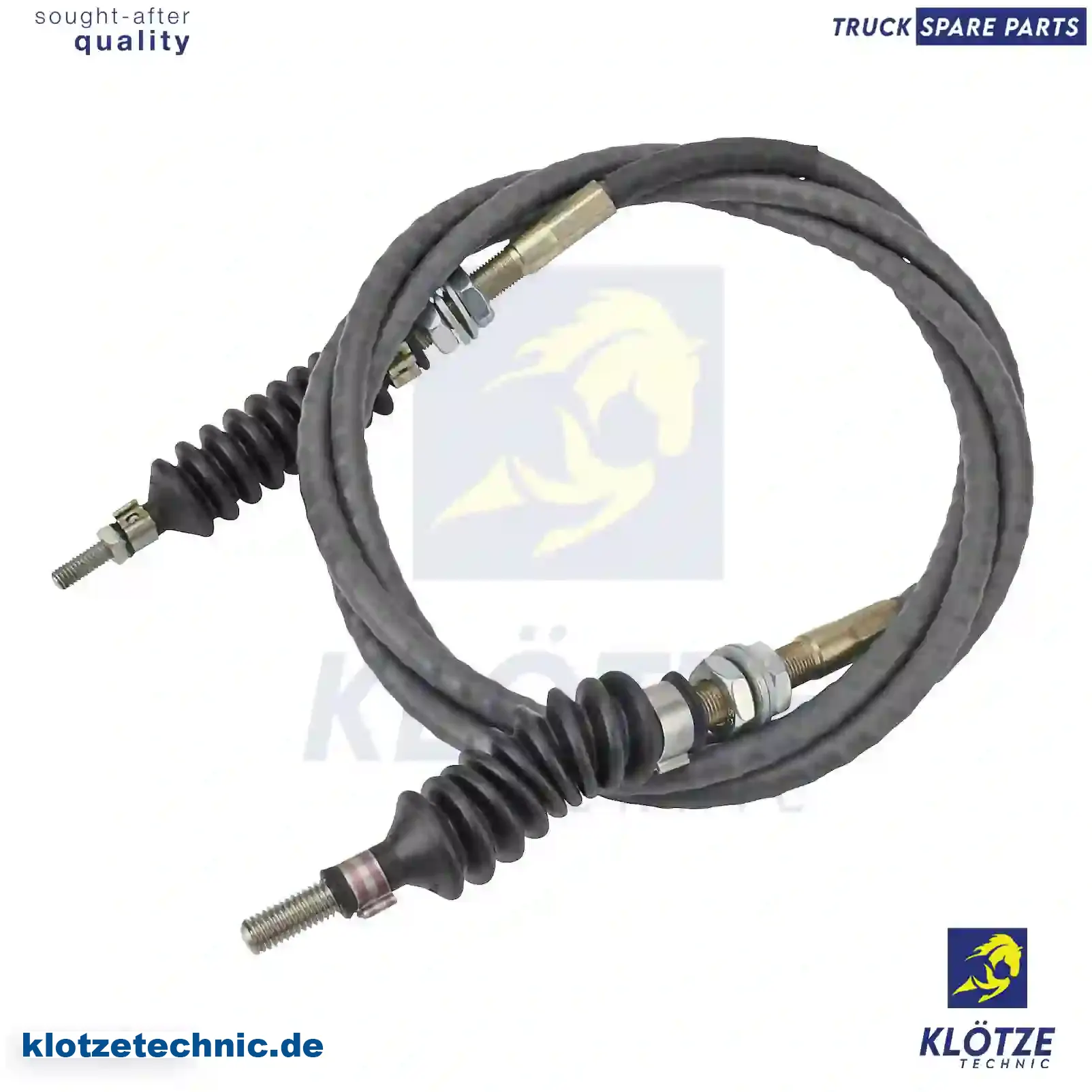 Throttle Cable 81955016272, 81955016432, 81955016452, 81955016272, 81955016432, 81955016452 || Klötze Technic Spare Part | Engine, Accelerator Pedal, Camshaft, Connecting Rod, Crankcase, Crankshaft, Cylinder Head, Engine Suspension Mountings, Exhaust Manifold, Exhaust Gas Recirculation, Filter Kits, Flywheel Housing, General Overhaul Kits, Engine, Intake Manifold, Oil Cleaner, Oil Cooler, Oil Filter, Oil Pump, Oil Sump, Piston & Liner, Sensor & Switch, Timing Case, Turbocharger, Cooling System, Belt Tensioner, Coolant Filter, Coolant Pipe, Corrosion Prevention Agent, Drive, Expansion Tank, Fan, Intercooler, Monitors & Gauges, Radiator, Thermostat, V-Belt / Timing belt, Water Pump, Fuel System, Electronical Injector Unit, Feed Pump, Fuel Filter, cpl., Fuel Gauge Sender,  Fuel Line, Fuel Pump, Fuel Tank, Injection Line Kit, Injection Pump, Exhaust System, Clutch & Pedal, Gearbox, Propeller Shaft, Axles, Brake System, Hubs & Wheels, Suspension, Leaf Spring, Universal Parts / Accessories, Steering, Electrical System, Cabin