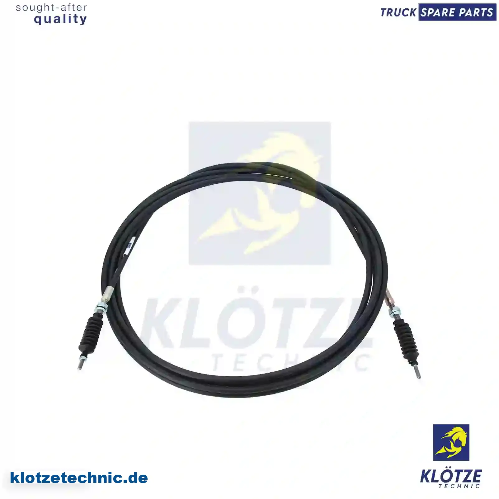 Throttle Cable 81955016250, 81955016250 || Klötze Technic Spare Part | Engine, Accelerator Pedal, Camshaft, Connecting Rod, Crankcase, Crankshaft, Cylinder Head, Engine Suspension Mountings, Exhaust Manifold, Exhaust Gas Recirculation, Filter Kits, Flywheel Housing, General Overhaul Kits, Engine, Intake Manifold, Oil Cleaner, Oil Cooler, Oil Filter, Oil Pump, Oil Sump, Piston & Liner, Sensor & Switch, Timing Case, Turbocharger, Cooling System, Belt Tensioner, Coolant Filter, Coolant Pipe, Corrosion Prevention Agent, Drive, Expansion Tank, Fan, Intercooler, Monitors & Gauges, Radiator, Thermostat, V-Belt / Timing belt, Water Pump, Fuel System, Electronical Injector Unit, Feed Pump, Fuel Filter, cpl., Fuel Gauge Sender,  Fuel Line, Fuel Pump, Fuel Tank, Injection Line Kit, Injection Pump, Exhaust System, Clutch & Pedal, Gearbox, Propeller Shaft, Axles, Brake System, Hubs & Wheels, Suspension, Leaf Spring, Universal Parts / Accessories, Steering, Electrical System, Cabin