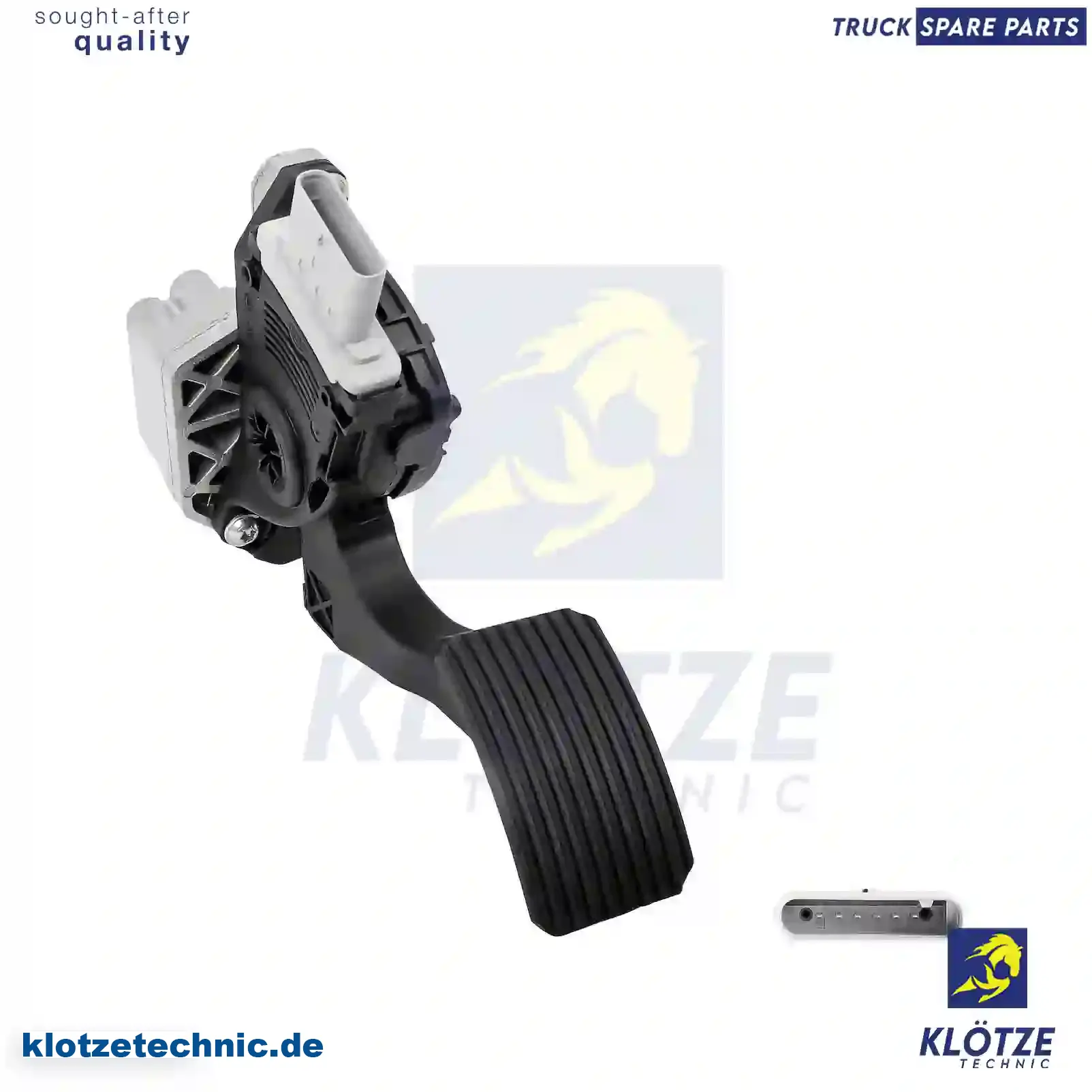 Accelerator Pedal 81259706103, 2V5721509, 81259706103, 2V5721509 || Klötze Technic Spare Part | Engine, Accelerator Pedal, Camshaft, Connecting Rod, Crankcase, Crankshaft, Cylinder Head, Engine Suspension Mountings, Exhaust Manifold, Exhaust Gas Recirculation, Filter Kits, Flywheel Housing, General Overhaul Kits, Engine, Intake Manifold, Oil Cleaner, Oil Cooler, Oil Filter, Oil Pump, Oil Sump, Piston & Liner, Sensor & Switch, Timing Case, Turbocharger, Cooling System, Belt Tensioner, Coolant Filter, Coolant Pipe, Corrosion Prevention Agent, Drive, Expansion Tank, Fan, Intercooler, Monitors & Gauges, Radiator, Thermostat, V-Belt / Timing belt, Water Pump, Fuel System, Electronical Injector Unit, Feed Pump, Fuel Filter, cpl., Fuel Gauge Sender,  Fuel Line, Fuel Pump, Fuel Tank, Injection Line Kit, Injection Pump, Exhaust System, Clutch & Pedal, Gearbox, Propeller Shaft, Axles, Brake System, Hubs & Wheels, Suspension, Leaf Spring, Universal Parts / Accessories, Steering, Electrical System, Cabin