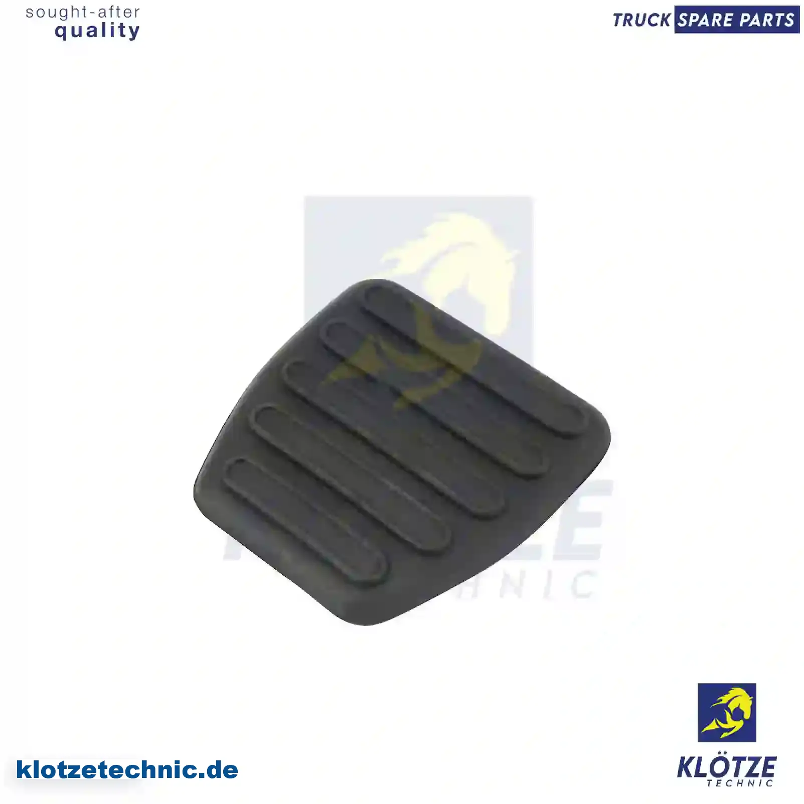 Pedal Rubber 81482270006, 2V5721173, ZG40015-0008, 81482270006, 2V5721173, ZG40015-0008 || Klötze Technic Spare Part | Engine, Accelerator Pedal, Camshaft, Connecting Rod, Crankcase, Crankshaft, Cylinder Head, Engine Suspension Mountings, Exhaust Manifold, Exhaust Gas Recirculation, Filter Kits, Flywheel Housing, General Overhaul Kits, Engine, Intake Manifold, Oil Cleaner, Oil Cooler, Oil Filter, Oil Pump, Oil Sump, Piston & Liner, Sensor & Switch, Timing Case, Turbocharger, Cooling System, Belt Tensioner, Coolant Filter, Coolant Pipe, Corrosion Prevention Agent, Drive, Expansion Tank, Fan, Intercooler, Monitors & Gauges, Radiator, Thermostat, V-Belt / Timing belt, Water Pump, Fuel System, Electronical Injector Unit, Feed Pump, Fuel Filter, cpl., Fuel Gauge Sender,  Fuel Line, Fuel Pump, Fuel Tank, Injection Line Kit, Injection Pump, Exhaust System, Clutch & Pedal, Gearbox, Propeller Shaft, Axles, Brake System, Hubs & Wheels, Suspension, Leaf Spring, Universal Parts / Accessories, Steering, Electrical System, Cabin