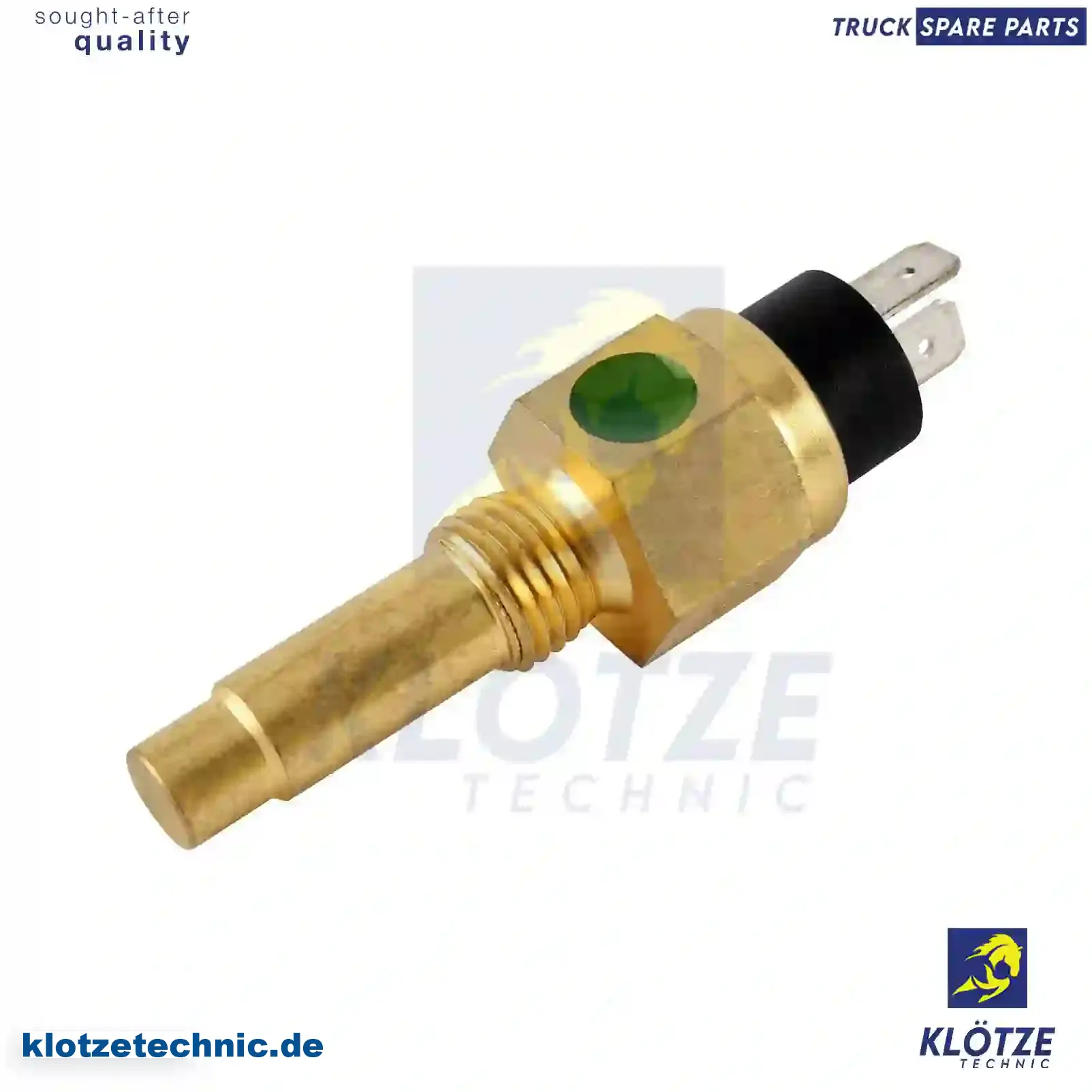 Temperature sensor, 0031539028, 3761537228, ZG21118-0008 || Klötze Technic Spare Part | Engine, Accelerator Pedal, Camshaft, Connecting Rod, Crankcase, Crankshaft, Cylinder Head, Engine Suspension Mountings, Exhaust Manifold, Exhaust Gas Recirculation, Filter Kits, Flywheel Housing, General Overhaul Kits, Engine, Intake Manifold, Oil Cleaner, Oil Cooler, Oil Filter, Oil Pump, Oil Sump, Piston & Liner, Sensor & Switch, Timing Case, Turbocharger, Cooling System, Belt Tensioner, Coolant Filter, Coolant Pipe, Corrosion Prevention Agent, Drive, Expansion Tank, Fan, Intercooler, Monitors & Gauges, Radiator, Thermostat, V-Belt / Timing belt, Water Pump, Fuel System, Electronical Injector Unit, Feed Pump, Fuel Filter, cpl., Fuel Gauge Sender,  Fuel Line, Fuel Pump, Fuel Tank, Injection Line Kit, Injection Pump, Exhaust System, Clutch & Pedal, Gearbox, Propeller Shaft, Axles, Brake System, Hubs & Wheels, Suspension, Leaf Spring, Universal Parts / Accessories, Steering, Electrical System, Cabin