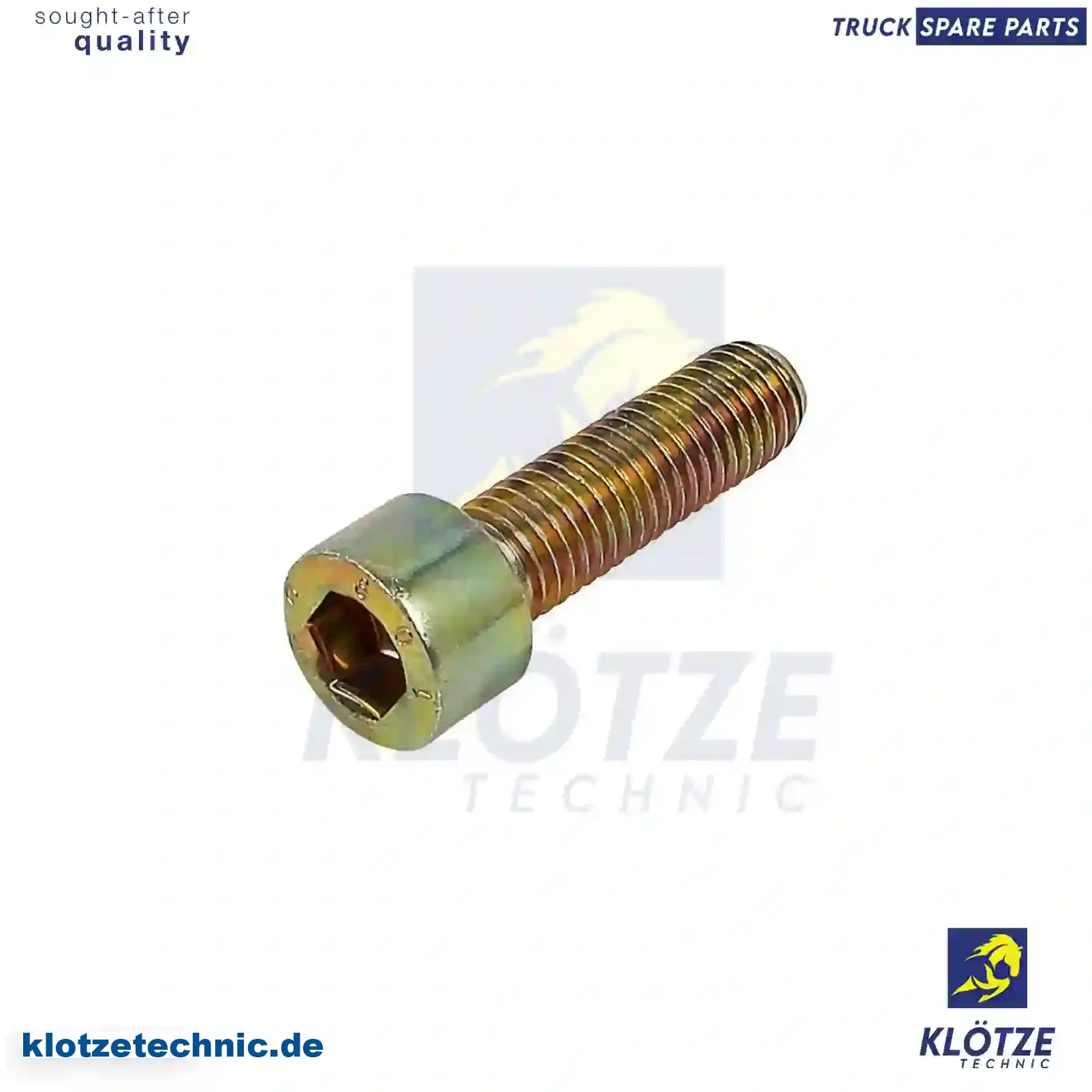 Cylinder screw, 06020944511, 06020990380, WHT006633, || Klötze Technic Spare Part | Engine, Accelerator Pedal, Camshaft, Connecting Rod, Crankcase, Crankshaft, Cylinder Head, Engine Suspension Mountings, Exhaust Manifold, Exhaust Gas Recirculation, Filter Kits, Flywheel Housing, General Overhaul Kits, Engine, Intake Manifold, Oil Cleaner, Oil Cooler, Oil Filter, Oil Pump, Oil Sump, Piston & Liner, Sensor & Switch, Timing Case, Turbocharger, Cooling System, Belt Tensioner, Coolant Filter, Coolant Pipe, Corrosion Prevention Agent, Drive, Expansion Tank, Fan, Intercooler, Monitors & Gauges, Radiator, Thermostat, V-Belt / Timing belt, Water Pump, Fuel System, Electronical Injector Unit, Feed Pump, Fuel Filter, cpl., Fuel Gauge Sender,  Fuel Line, Fuel Pump, Fuel Tank, Injection Line Kit, Injection Pump, Exhaust System, Clutch & Pedal, Gearbox, Propeller Shaft, Axles, Brake System, Hubs & Wheels, Suspension, Leaf Spring, Universal Parts / Accessories, Steering, Electrical System, Cabin