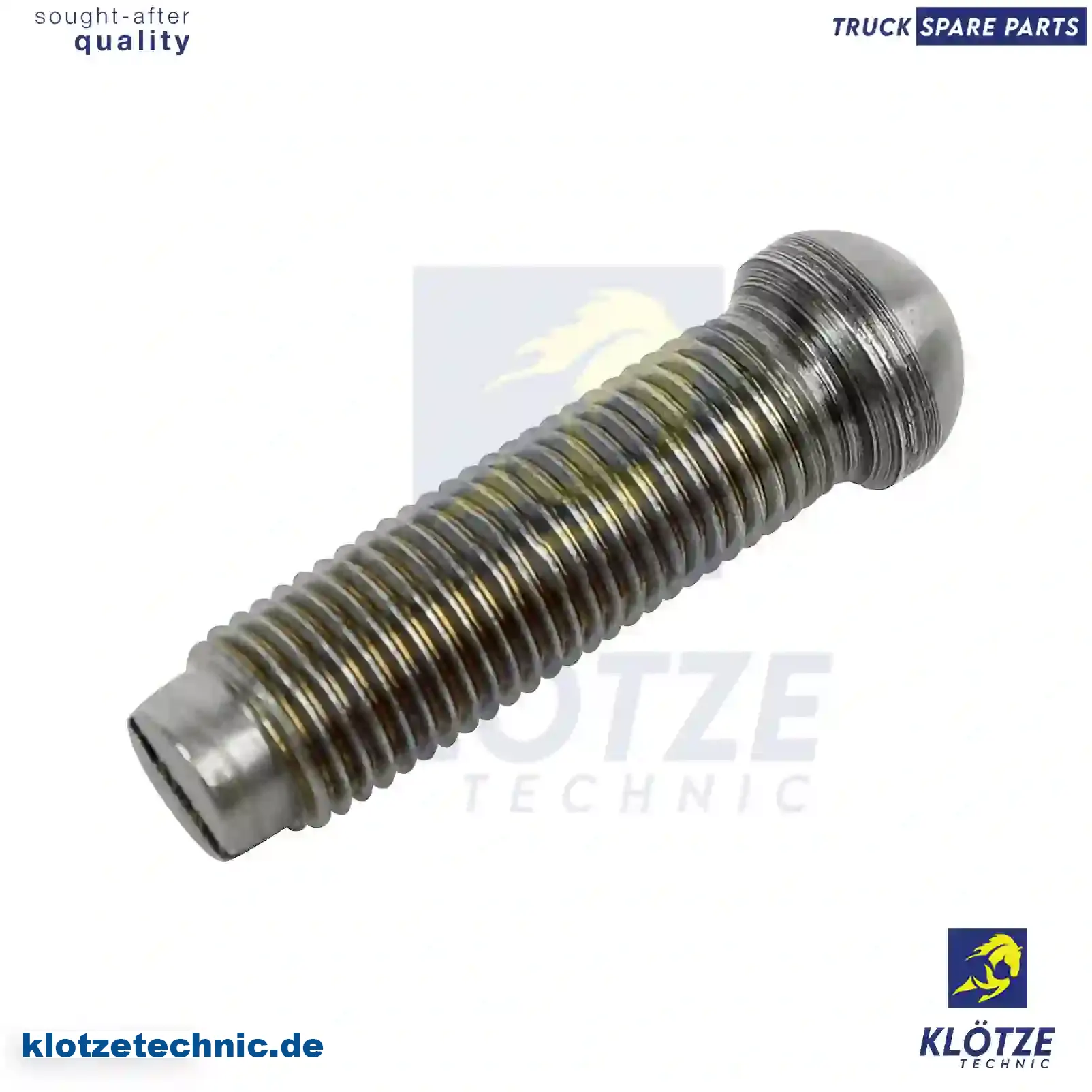 Adjusting screw, rocker arm, 422993, 423058 || Klötze Technic Spare Part | Engine, Accelerator Pedal, Camshaft, Connecting Rod, Crankcase, Crankshaft, Cylinder Head, Engine Suspension Mountings, Exhaust Manifold, Exhaust Gas Recirculation, Filter Kits, Flywheel Housing, General Overhaul Kits, Engine, Intake Manifold, Oil Cleaner, Oil Cooler, Oil Filter, Oil Pump, Oil Sump, Piston & Liner, Sensor & Switch, Timing Case, Turbocharger, Cooling System, Belt Tensioner, Coolant Filter, Coolant Pipe, Corrosion Prevention Agent, Drive, Expansion Tank, Fan, Intercooler, Monitors & Gauges, Radiator, Thermostat, V-Belt / Timing belt, Water Pump, Fuel System, Electronical Injector Unit, Feed Pump, Fuel Filter, cpl., Fuel Gauge Sender,  Fuel Line, Fuel Pump, Fuel Tank, Injection Line Kit, Injection Pump, Exhaust System, Clutch & Pedal, Gearbox, Propeller Shaft, Axles, Brake System, Hubs & Wheels, Suspension, Leaf Spring, Universal Parts / Accessories, Steering, Electrical System, Cabin