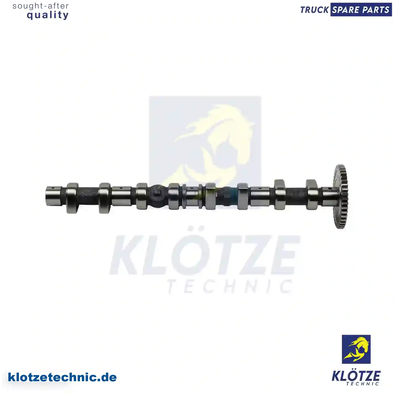 Camshaft, 6110500001, 6110500801, 6110502201 || Klötze Technic Spare Part | Engine, Accelerator Pedal, Camshaft, Connecting Rod, Crankcase, Crankshaft, Cylinder Head, Engine Suspension Mountings, Exhaust Manifold, Exhaust Gas Recirculation, Filter Kits, Flywheel Housing, General Overhaul Kits, Engine, Intake Manifold, Oil Cleaner, Oil Cooler, Oil Filter, Oil Pump, Oil Sump, Piston & Liner, Sensor & Switch, Timing Case, Turbocharger, Cooling System, Belt Tensioner, Coolant Filter, Coolant Pipe, Corrosion Prevention Agent, Drive, Expansion Tank, Fan, Intercooler, Monitors & Gauges, Radiator, Thermostat, V-Belt / Timing belt, Water Pump, Fuel System, Electronical Injector Unit, Feed Pump, Fuel Filter, cpl., Fuel Gauge Sender,  Fuel Line, Fuel Pump, Fuel Tank, Injection Line Kit, Injection Pump, Exhaust System, Clutch & Pedal, Gearbox, Propeller Shaft, Axles, Brake System, Hubs & Wheels, Suspension, Leaf Spring, Universal Parts / Accessories, Steering, Electrical System, Cabin