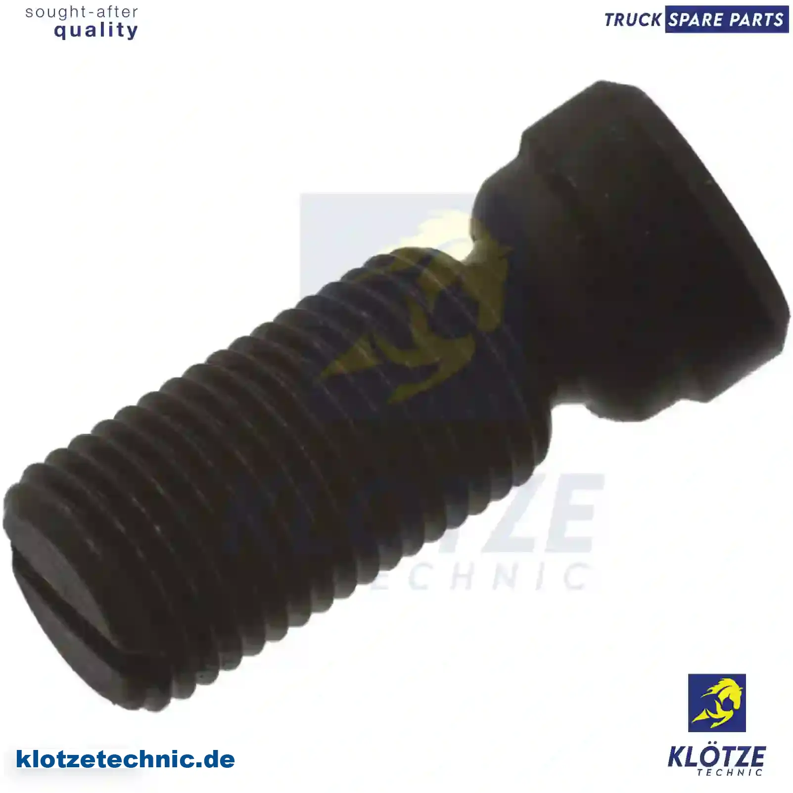 Adjusting screw, rocker arm, 3260500220 || Klötze Technic Spare Part | Engine, Accelerator Pedal, Camshaft, Connecting Rod, Crankcase, Crankshaft, Cylinder Head, Engine Suspension Mountings, Exhaust Manifold, Exhaust Gas Recirculation, Filter Kits, Flywheel Housing, General Overhaul Kits, Engine, Intake Manifold, Oil Cleaner, Oil Cooler, Oil Filter, Oil Pump, Oil Sump, Piston & Liner, Sensor & Switch, Timing Case, Turbocharger, Cooling System, Belt Tensioner, Coolant Filter, Coolant Pipe, Corrosion Prevention Agent, Drive, Expansion Tank, Fan, Intercooler, Monitors & Gauges, Radiator, Thermostat, V-Belt / Timing belt, Water Pump, Fuel System, Electronical Injector Unit, Feed Pump, Fuel Filter, cpl., Fuel Gauge Sender,  Fuel Line, Fuel Pump, Fuel Tank, Injection Line Kit, Injection Pump, Exhaust System, Clutch & Pedal, Gearbox, Propeller Shaft, Axles, Brake System, Hubs & Wheels, Suspension, Leaf Spring, Universal Parts / Accessories, Steering, Electrical System, Cabin