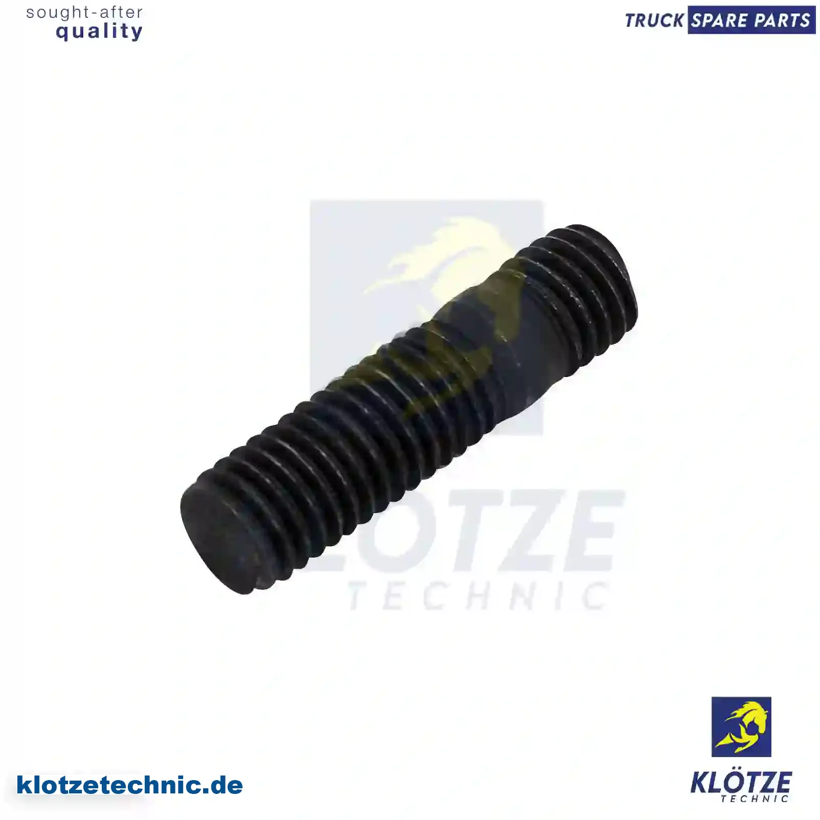 Stud bolt, 0009905705, 0019904205, 0019904605, ZG02118-0008 || Klötze Technic Spare Part | Engine, Accelerator Pedal, Camshaft, Connecting Rod, Crankcase, Crankshaft, Cylinder Head, Engine Suspension Mountings, Exhaust Manifold, Exhaust Gas Recirculation, Filter Kits, Flywheel Housing, General Overhaul Kits, Engine, Intake Manifold, Oil Cleaner, Oil Cooler, Oil Filter, Oil Pump, Oil Sump, Piston & Liner, Sensor & Switch, Timing Case, Turbocharger, Cooling System, Belt Tensioner, Coolant Filter, Coolant Pipe, Corrosion Prevention Agent, Drive, Expansion Tank, Fan, Intercooler, Monitors & Gauges, Radiator, Thermostat, V-Belt / Timing belt, Water Pump, Fuel System, Electronical Injector Unit, Feed Pump, Fuel Filter, cpl., Fuel Gauge Sender,  Fuel Line, Fuel Pump, Fuel Tank, Injection Line Kit, Injection Pump, Exhaust System, Clutch & Pedal, Gearbox, Propeller Shaft, Axles, Brake System, Hubs & Wheels, Suspension, Leaf Spring, Universal Parts / Accessories, Steering, Electrical System, Cabin