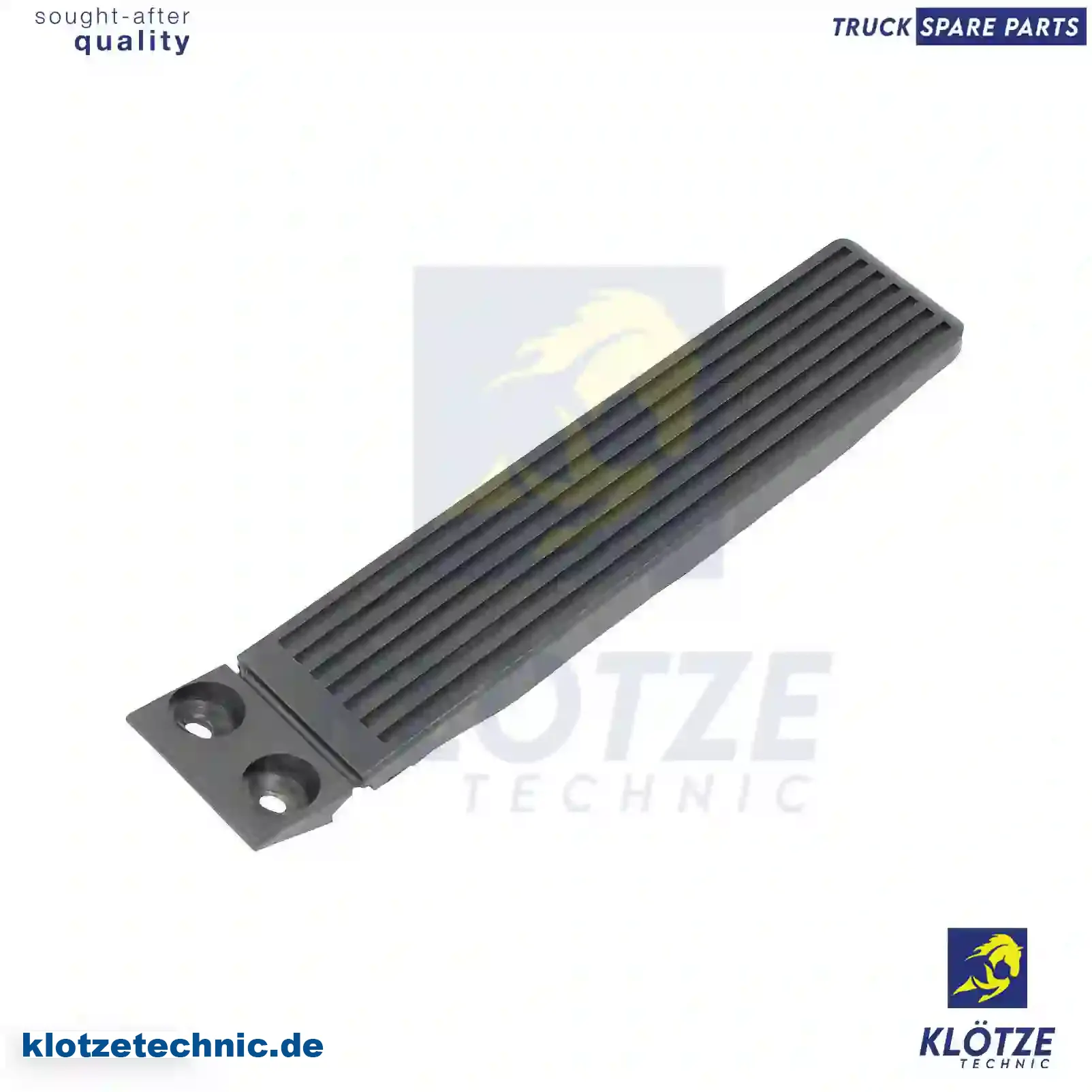 Accelerator pedal, 6153000104 || Klötze Technic Spare Part | Engine, Accelerator Pedal, Camshaft, Connecting Rod, Crankcase, Crankshaft, Cylinder Head, Engine Suspension Mountings, Exhaust Manifold, Exhaust Gas Recirculation, Filter Kits, Flywheel Housing, General Overhaul Kits, Engine, Intake Manifold, Oil Cleaner, Oil Cooler, Oil Filter, Oil Pump, Oil Sump, Piston & Liner, Sensor & Switch, Timing Case, Turbocharger, Cooling System, Belt Tensioner, Coolant Filter, Coolant Pipe, Corrosion Prevention Agent, Drive, Expansion Tank, Fan, Intercooler, Monitors & Gauges, Radiator, Thermostat, V-Belt / Timing belt, Water Pump, Fuel System, Electronical Injector Unit, Feed Pump, Fuel Filter, cpl., Fuel Gauge Sender,  Fuel Line, Fuel Pump, Fuel Tank, Injection Line Kit, Injection Pump, Exhaust System, Clutch & Pedal, Gearbox, Propeller Shaft, Axles, Brake System, Hubs & Wheels, Suspension, Leaf Spring, Universal Parts / Accessories, Steering, Electrical System, Cabin