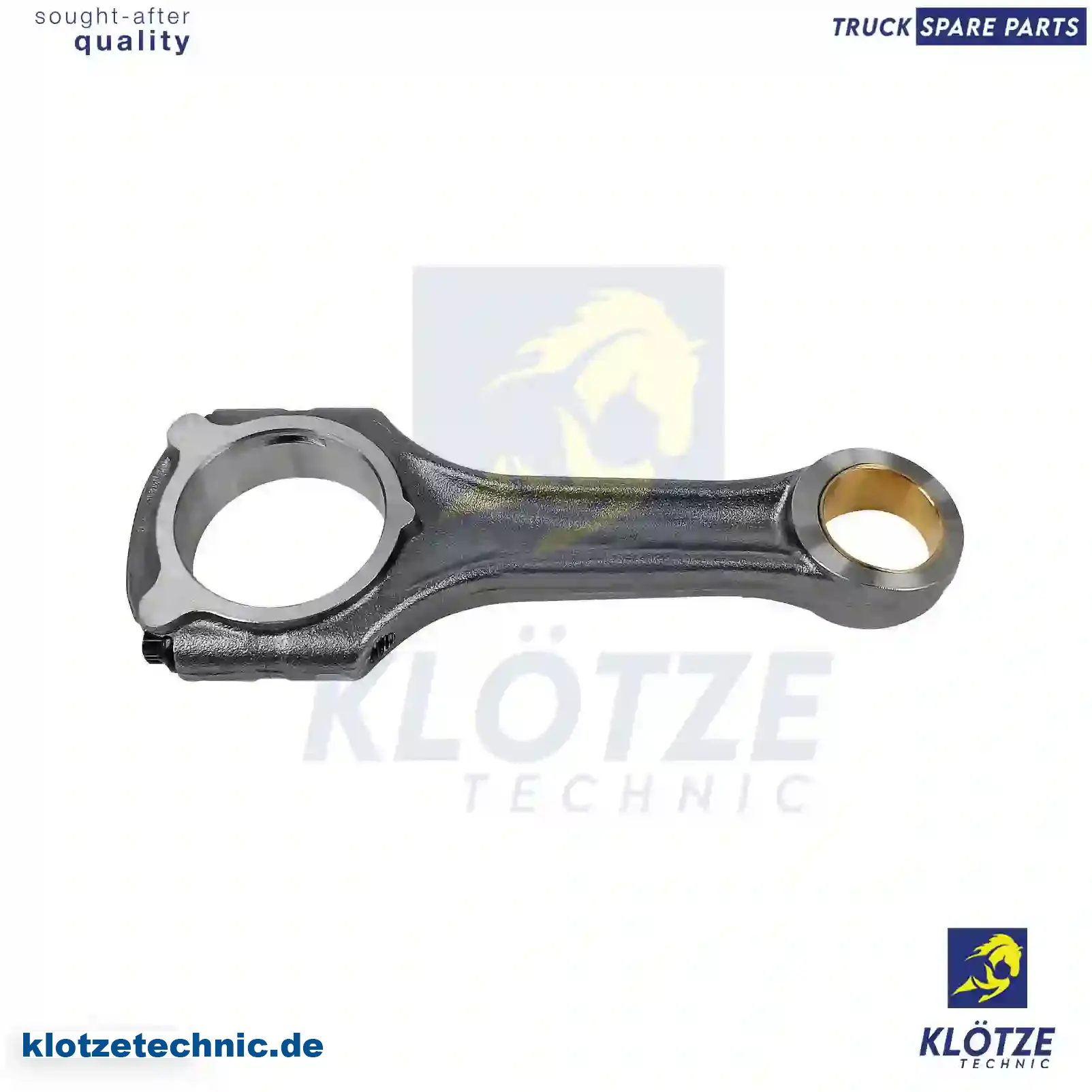 Connecting rod, conical head, 6110300320, 6110300520, 6110300720, 6460300020, 6460300220 || Klötze Technic Spare Part | Engine, Accelerator Pedal, Camshaft, Connecting Rod, Crankcase, Crankshaft, Cylinder Head, Engine Suspension Mountings, Exhaust Manifold, Exhaust Gas Recirculation, Filter Kits, Flywheel Housing, General Overhaul Kits, Engine, Intake Manifold, Oil Cleaner, Oil Cooler, Oil Filter, Oil Pump, Oil Sump, Piston & Liner, Sensor & Switch, Timing Case, Turbocharger, Cooling System, Belt Tensioner, Coolant Filter, Coolant Pipe, Corrosion Prevention Agent, Drive, Expansion Tank, Fan, Intercooler, Monitors & Gauges, Radiator, Thermostat, V-Belt / Timing belt, Water Pump, Fuel System, Electronical Injector Unit, Feed Pump, Fuel Filter, cpl., Fuel Gauge Sender,  Fuel Line, Fuel Pump, Fuel Tank, Injection Line Kit, Injection Pump, Exhaust System, Clutch & Pedal, Gearbox, Propeller Shaft, Axles, Brake System, Hubs & Wheels, Suspension, Leaf Spring, Universal Parts / Accessories, Steering, Electrical System, Cabin