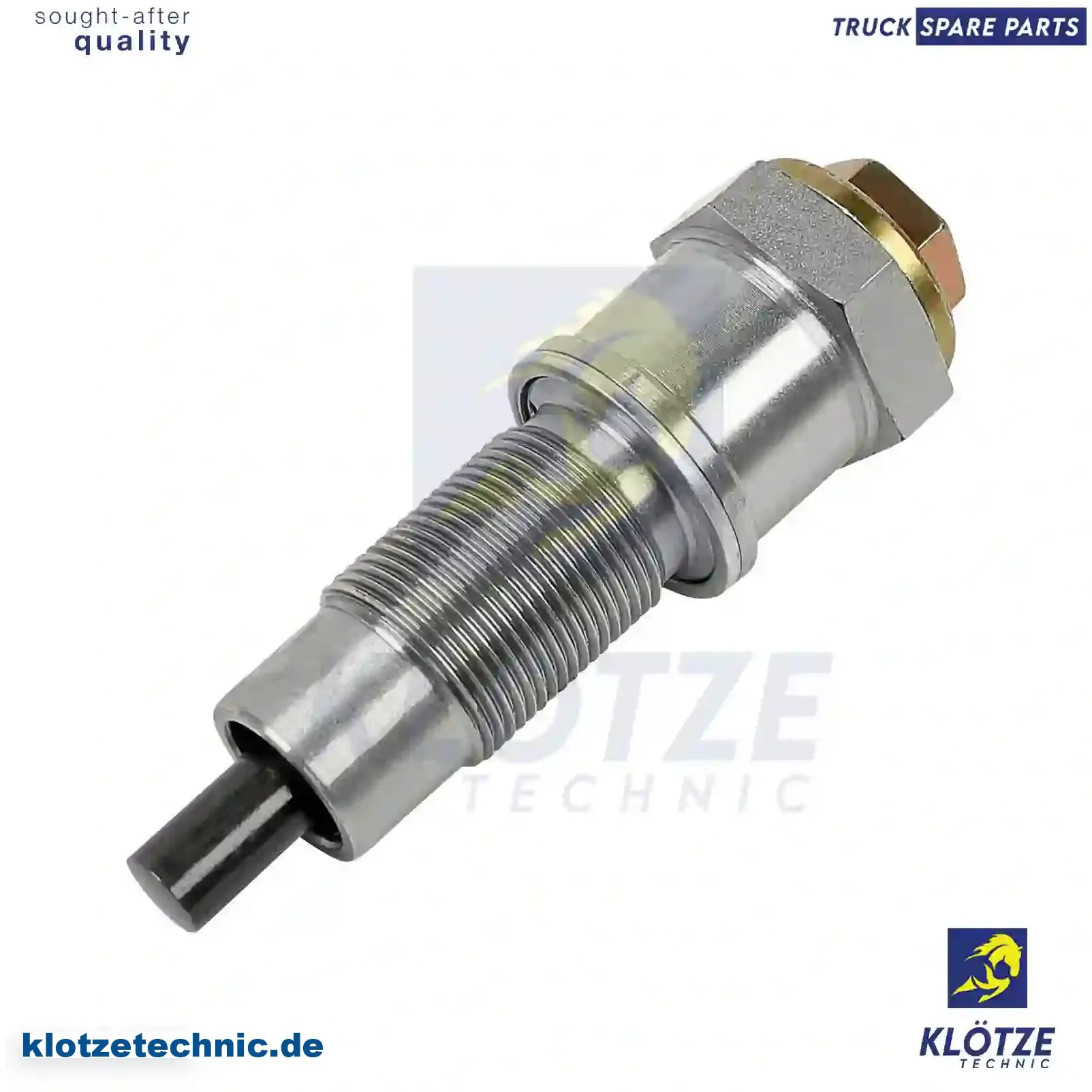 Tensioner, timing chain, 6010500111, 6010500311, 6010500611, 6010500711 || Klötze Technic Spare Part | Engine, Accelerator Pedal, Camshaft, Connecting Rod, Crankcase, Crankshaft, Cylinder Head, Engine Suspension Mountings, Exhaust Manifold, Exhaust Gas Recirculation, Filter Kits, Flywheel Housing, General Overhaul Kits, Engine, Intake Manifold, Oil Cleaner, Oil Cooler, Oil Filter, Oil Pump, Oil Sump, Piston & Liner, Sensor & Switch, Timing Case, Turbocharger, Cooling System, Belt Tensioner, Coolant Filter, Coolant Pipe, Corrosion Prevention Agent, Drive, Expansion Tank, Fan, Intercooler, Monitors & Gauges, Radiator, Thermostat, V-Belt / Timing belt, Water Pump, Fuel System, Electronical Injector Unit, Feed Pump, Fuel Filter, cpl., Fuel Gauge Sender,  Fuel Line, Fuel Pump, Fuel Tank, Injection Line Kit, Injection Pump, Exhaust System, Clutch & Pedal, Gearbox, Propeller Shaft, Axles, Brake System, Hubs & Wheels, Suspension, Leaf Spring, Universal Parts / Accessories, Steering, Electrical System, Cabin