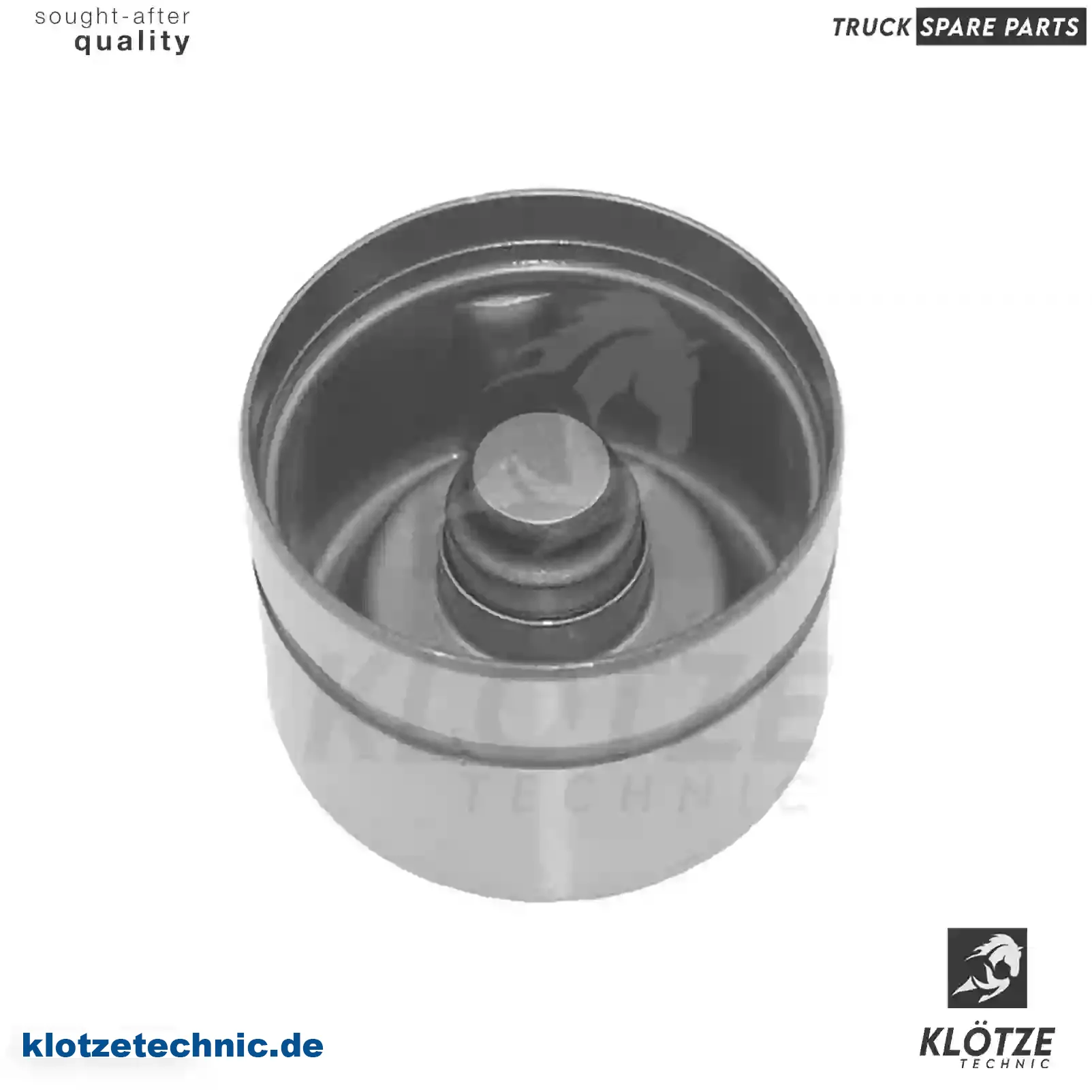 Valve tappet, 6110500025, 6110500225, , || Klötze Technic Spare Part | Engine, Accelerator Pedal, Camshaft, Connecting Rod, Crankcase, Crankshaft, Cylinder Head, Engine Suspension Mountings, Exhaust Manifold, Exhaust Gas Recirculation, Filter Kits, Flywheel Housing, General Overhaul Kits, Engine, Intake Manifold, Oil Cleaner, Oil Cooler, Oil Filter, Oil Pump, Oil Sump, Piston & Liner, Sensor & Switch, Timing Case, Turbocharger, Cooling System, Belt Tensioner, Coolant Filter, Coolant Pipe, Corrosion Prevention Agent, Drive, Expansion Tank, Fan, Intercooler, Monitors & Gauges, Radiator, Thermostat, V-Belt / Timing belt, Water Pump, Fuel System, Electronical Injector Unit, Feed Pump, Fuel Filter, cpl., Fuel Gauge Sender,  Fuel Line, Fuel Pump, Fuel Tank, Injection Line Kit, Injection Pump, Exhaust System, Clutch & Pedal, Gearbox, Propeller Shaft, Axles, Brake System, Hubs & Wheels, Suspension, Leaf Spring, Universal Parts / Accessories, Steering, Electrical System, Cabin