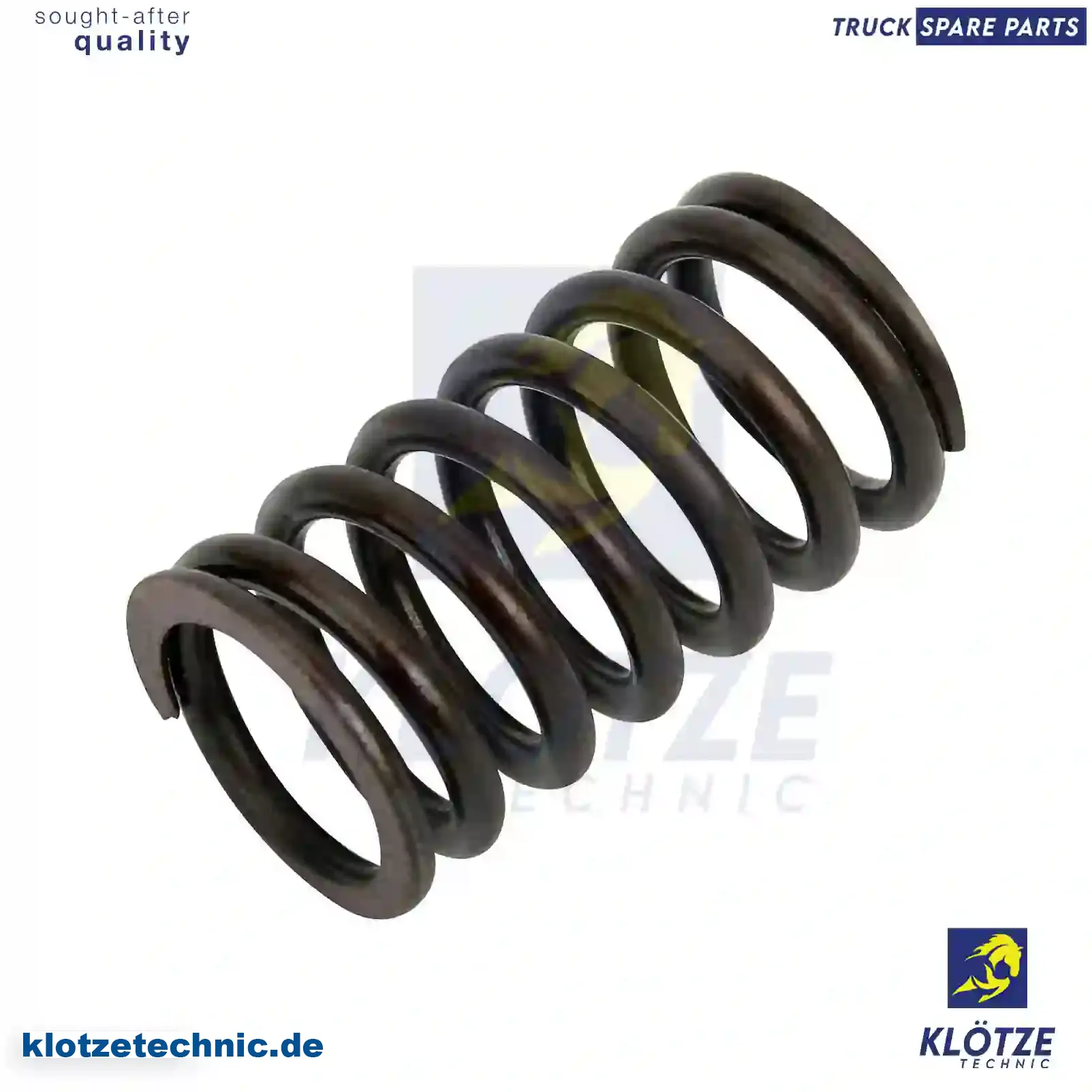 Valve spring, intake, 4000530120, 9060530120, 9060530320, ZG40322-0008 || Klötze Technic Spare Part | Engine, Accelerator Pedal, Camshaft, Connecting Rod, Crankcase, Crankshaft, Cylinder Head, Engine Suspension Mountings, Exhaust Manifold, Exhaust Gas Recirculation, Filter Kits, Flywheel Housing, General Overhaul Kits, Engine, Intake Manifold, Oil Cleaner, Oil Cooler, Oil Filter, Oil Pump, Oil Sump, Piston & Liner, Sensor & Switch, Timing Case, Turbocharger, Cooling System, Belt Tensioner, Coolant Filter, Coolant Pipe, Corrosion Prevention Agent, Drive, Expansion Tank, Fan, Intercooler, Monitors & Gauges, Radiator, Thermostat, V-Belt / Timing belt, Water Pump, Fuel System, Electronical Injector Unit, Feed Pump, Fuel Filter, cpl., Fuel Gauge Sender,  Fuel Line, Fuel Pump, Fuel Tank, Injection Line Kit, Injection Pump, Exhaust System, Clutch & Pedal, Gearbox, Propeller Shaft, Axles, Brake System, Hubs & Wheels, Suspension, Leaf Spring, Universal Parts / Accessories, Steering, Electrical System, Cabin