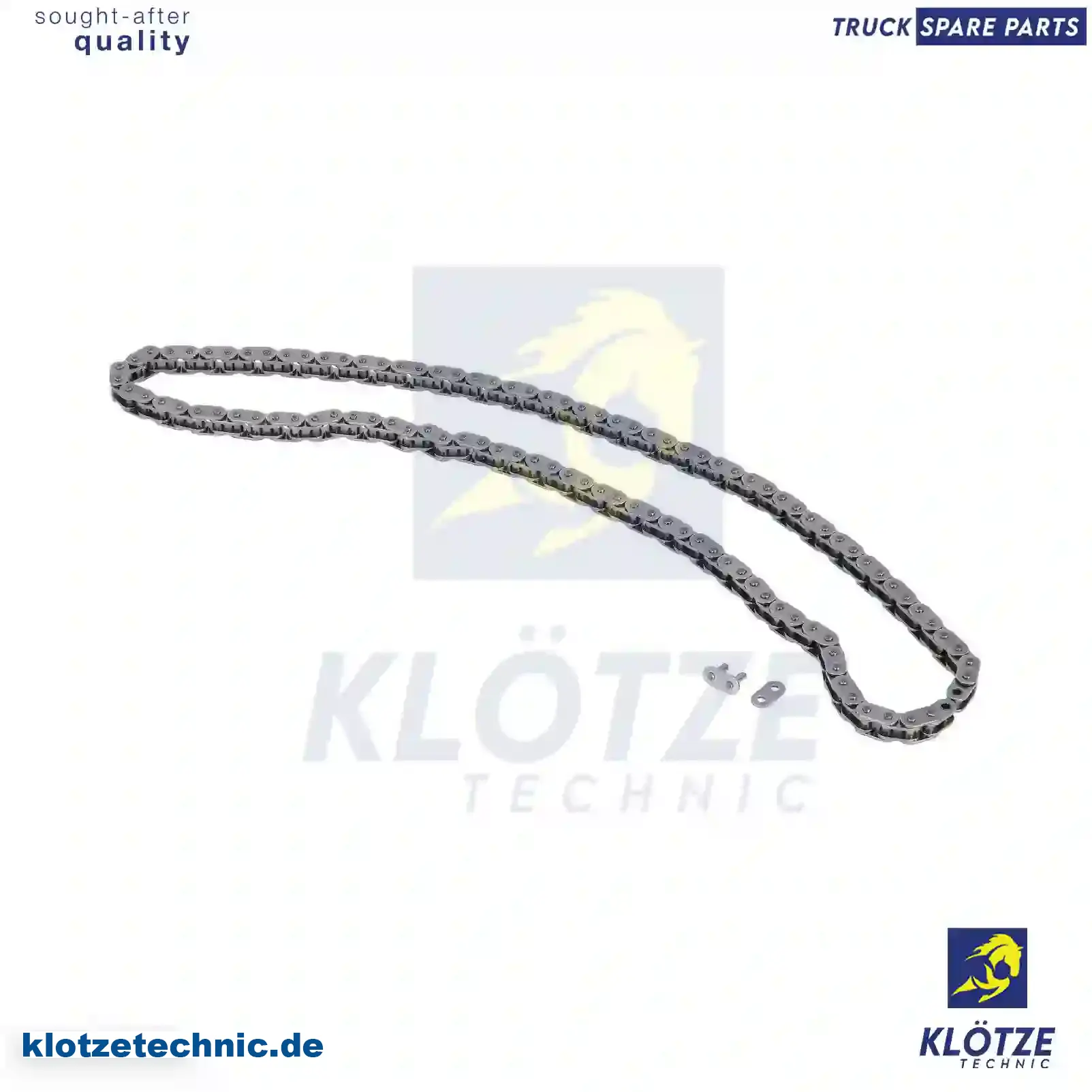 Timing chain, 0009931876, 0009932076, 0009935876, 0049971294, 0049972594 || Klötze Technic Spare Part | Engine, Accelerator Pedal, Camshaft, Connecting Rod, Crankcase, Crankshaft, Cylinder Head, Engine Suspension Mountings, Exhaust Manifold, Exhaust Gas Recirculation, Filter Kits, Flywheel Housing, General Overhaul Kits, Engine, Intake Manifold, Oil Cleaner, Oil Cooler, Oil Filter, Oil Pump, Oil Sump, Piston & Liner, Sensor & Switch, Timing Case, Turbocharger, Cooling System, Belt Tensioner, Coolant Filter, Coolant Pipe, Corrosion Prevention Agent, Drive, Expansion Tank, Fan, Intercooler, Monitors & Gauges, Radiator, Thermostat, V-Belt / Timing belt, Water Pump, Fuel System, Electronical Injector Unit, Feed Pump, Fuel Filter, cpl., Fuel Gauge Sender,  Fuel Line, Fuel Pump, Fuel Tank, Injection Line Kit, Injection Pump, Exhaust System, Clutch & Pedal, Gearbox, Propeller Shaft, Axles, Brake System, Hubs & Wheels, Suspension, Leaf Spring, Universal Parts / Accessories, Steering, Electrical System, Cabin