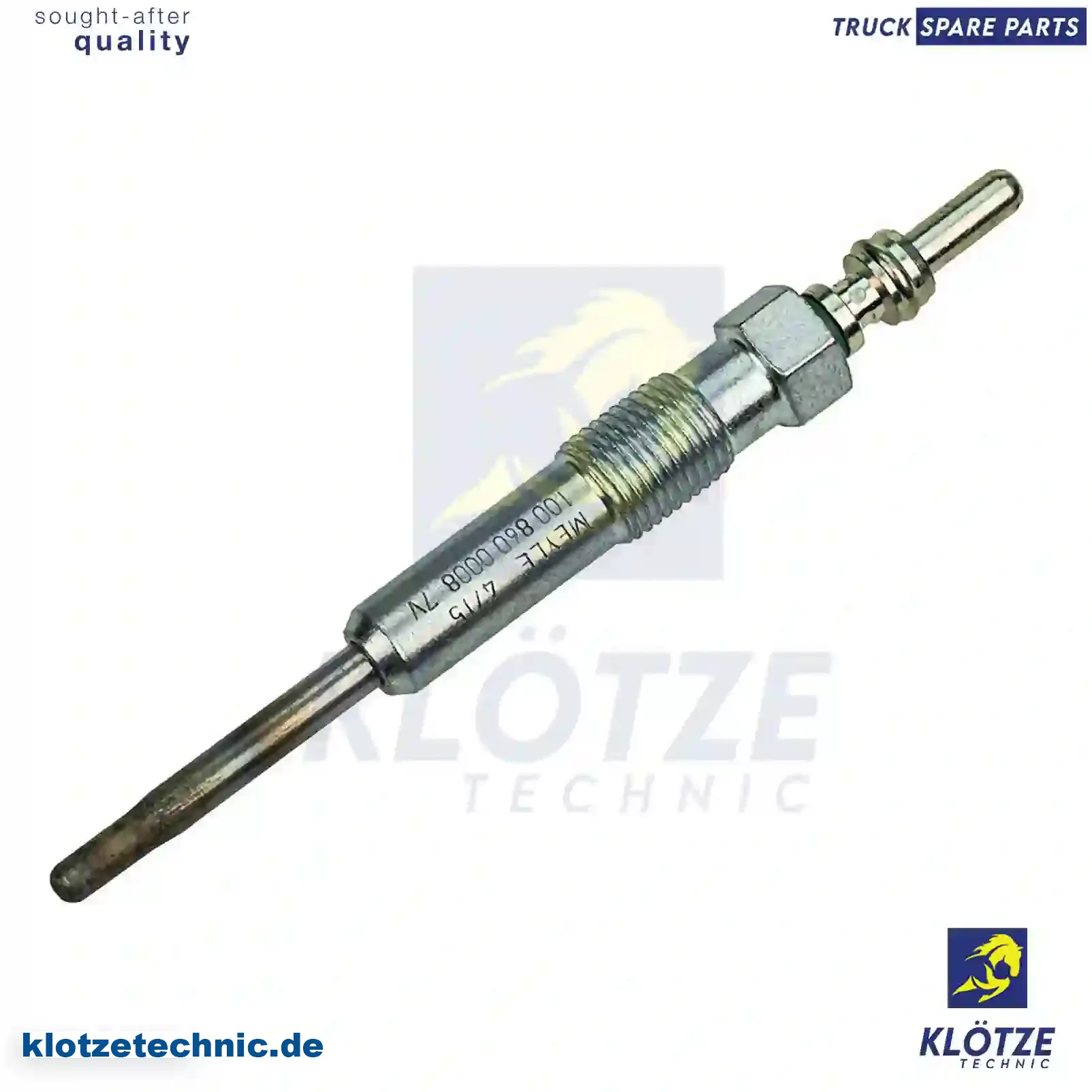 Glow plug, N10591604, N10591608, 68000913AA, 68000913AA, N10591604, N10591608, N10591604, N10591608, N10591604, N10591608, N10591601, N10591604, N10591607, N10591608 || Klötze Technic Spare Part | Engine, Accelerator Pedal, Camshaft, Connecting Rod, Crankcase, Crankshaft, Cylinder Head, Engine Suspension Mountings, Exhaust Manifold, Exhaust Gas Recirculation, Filter Kits, Flywheel Housing, General Overhaul Kits, Engine, Intake Manifold, Oil Cleaner, Oil Cooler, Oil Filter, Oil Pump, Oil Sump, Piston & Liner, Sensor & Switch, Timing Case, Turbocharger, Cooling System, Belt Tensioner, Coolant Filter, Coolant Pipe, Corrosion Prevention Agent, Drive, Expansion Tank, Fan, Intercooler, Monitors & Gauges, Radiator, Thermostat, V-Belt / Timing belt, Water Pump, Fuel System, Electronical Injector Unit, Feed Pump, Fuel Filter, cpl., Fuel Gauge Sender,  Fuel Line, Fuel Pump, Fuel Tank, Injection Line Kit, Injection Pump, Exhaust System, Clutch & Pedal, Gearbox, Propeller Shaft, Axles, Brake System, Hubs & Wheels, Suspension, Leaf Spring, Universal Parts / Accessories, Steering, Electrical System, Cabin