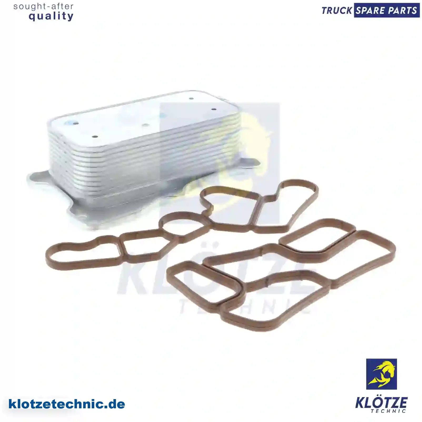 Oil cooler, 2721880001 || Klötze Technic Spare Part | Engine, Accelerator Pedal, Camshaft, Connecting Rod, Crankcase, Crankshaft, Cylinder Head, Engine Suspension Mountings, Exhaust Manifold, Exhaust Gas Recirculation, Filter Kits, Flywheel Housing, General Overhaul Kits, Engine, Intake Manifold, Oil Cleaner, Oil Cooler, Oil Filter, Oil Pump, Oil Sump, Piston & Liner, Sensor & Switch, Timing Case, Turbocharger, Cooling System, Belt Tensioner, Coolant Filter, Coolant Pipe, Corrosion Prevention Agent, Drive, Expansion Tank, Fan, Intercooler, Monitors & Gauges, Radiator, Thermostat, V-Belt / Timing belt, Water Pump, Fuel System, Electronical Injector Unit, Feed Pump, Fuel Filter, cpl., Fuel Gauge Sender,  Fuel Line, Fuel Pump, Fuel Tank, Injection Line Kit, Injection Pump, Exhaust System, Clutch & Pedal, Gearbox, Propeller Shaft, Axles, Brake System, Hubs & Wheels, Suspension, Leaf Spring, Universal Parts / Accessories, Steering, Electrical System, Cabin