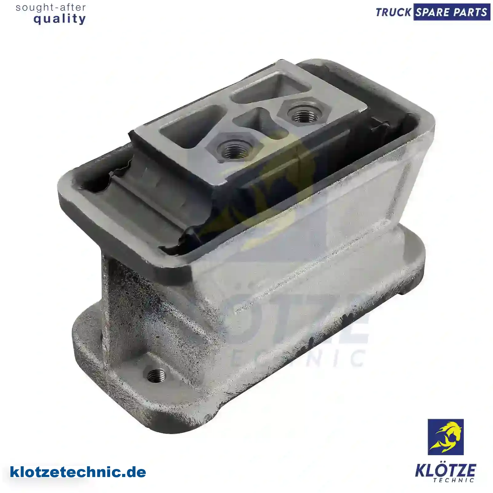 Engine mounting, 3002400418, 3002400518, 3002400618, 3002400718, 3002400818, 3002400918, 3572400218, 3572400318, 3572400618, 6712400117, 010211100 || Klötze Technic Spare Part | Engine, Accelerator Pedal, Camshaft, Connecting Rod, Crankcase, Crankshaft, Cylinder Head, Engine Suspension Mountings, Exhaust Manifold, Exhaust Gas Recirculation, Filter Kits, Flywheel Housing, General Overhaul Kits, Engine, Intake Manifold, Oil Cleaner, Oil Cooler, Oil Filter, Oil Pump, Oil Sump, Piston & Liner, Sensor & Switch, Timing Case, Turbocharger, Cooling System, Belt Tensioner, Coolant Filter, Coolant Pipe, Corrosion Prevention Agent, Drive, Expansion Tank, Fan, Intercooler, Monitors & Gauges, Radiator, Thermostat, V-Belt / Timing belt, Water Pump, Fuel System, Electronical Injector Unit, Feed Pump, Fuel Filter, cpl., Fuel Gauge Sender,  Fuel Line, Fuel Pump, Fuel Tank, Injection Line Kit, Injection Pump, Exhaust System, Clutch & Pedal, Gearbox, Propeller Shaft, Axles, Brake System, Hubs & Wheels, Suspension, Leaf Spring, Universal Parts / Accessories, Steering, Electrical System, Cabin