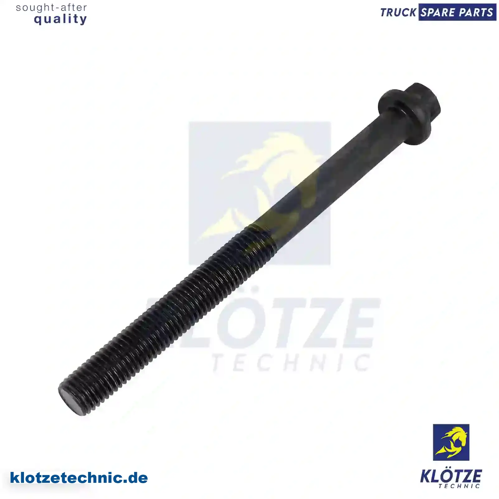 Cylinder head screw, 51900200234, 51900200268, 51904900022 || Klötze Technic Spare Part | Engine, Accelerator Pedal, Camshaft, Connecting Rod, Crankcase, Crankshaft, Cylinder Head, Engine Suspension Mountings, Exhaust Manifold, Exhaust Gas Recirculation, Filter Kits, Flywheel Housing, General Overhaul Kits, Engine, Intake Manifold, Oil Cleaner, Oil Cooler, Oil Filter, Oil Pump, Oil Sump, Piston & Liner, Sensor & Switch, Timing Case, Turbocharger, Cooling System, Belt Tensioner, Coolant Filter, Coolant Pipe, Corrosion Prevention Agent, Drive, Expansion Tank, Fan, Intercooler, Monitors & Gauges, Radiator, Thermostat, V-Belt / Timing belt, Water Pump, Fuel System, Electronical Injector Unit, Feed Pump, Fuel Filter, cpl., Fuel Gauge Sender,  Fuel Line, Fuel Pump, Fuel Tank, Injection Line Kit, Injection Pump, Exhaust System, Clutch & Pedal, Gearbox, Propeller Shaft, Axles, Brake System, Hubs & Wheels, Suspension, Leaf Spring, Universal Parts / Accessories, Steering, Electrical System, Cabin