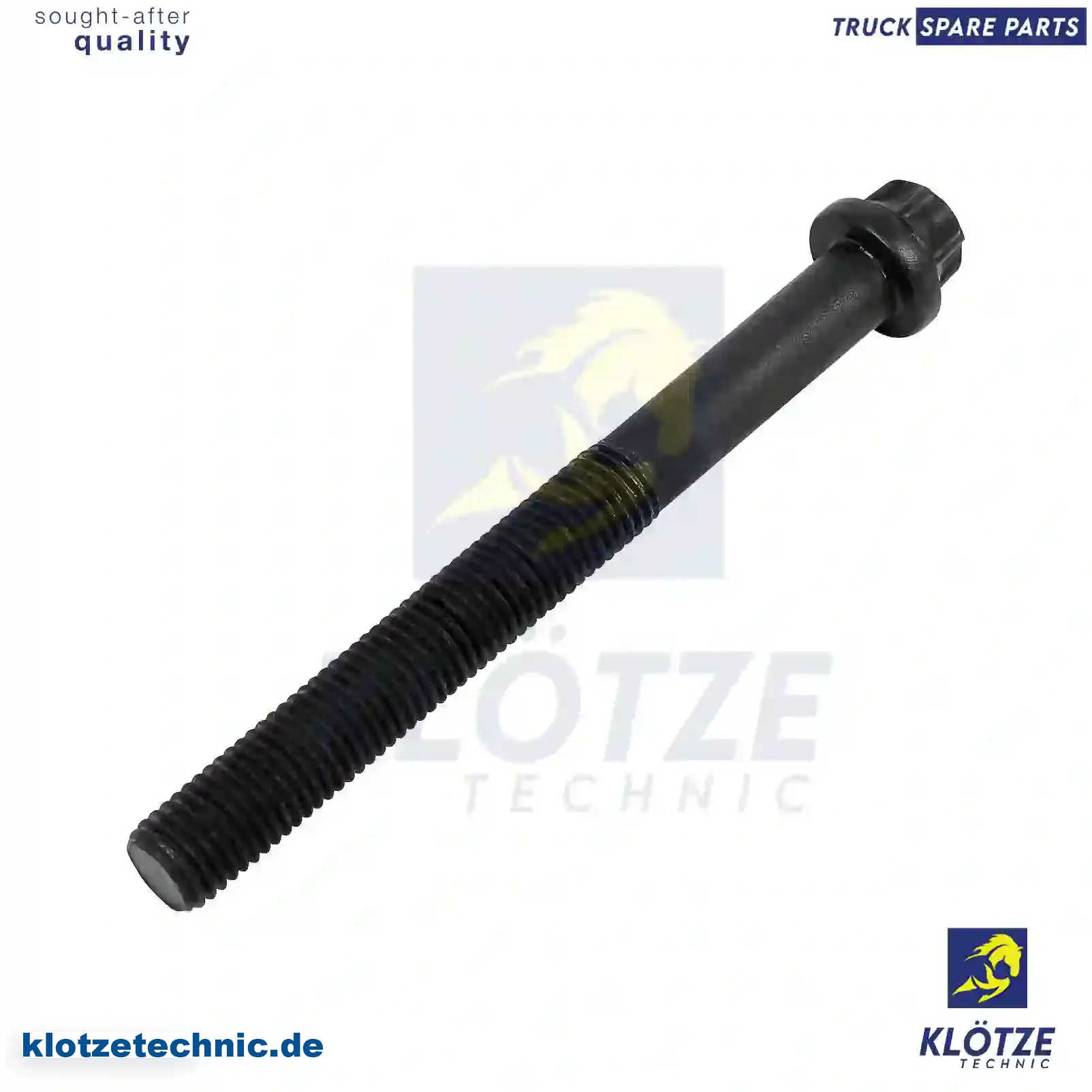 Cylinder head screw, 51900200235, 51900200269, 51904900023 || Klötze Technic Spare Part | Engine, Accelerator Pedal, Camshaft, Connecting Rod, Crankcase, Crankshaft, Cylinder Head, Engine Suspension Mountings, Exhaust Manifold, Exhaust Gas Recirculation, Filter Kits, Flywheel Housing, General Overhaul Kits, Engine, Intake Manifold, Oil Cleaner, Oil Cooler, Oil Filter, Oil Pump, Oil Sump, Piston & Liner, Sensor & Switch, Timing Case, Turbocharger, Cooling System, Belt Tensioner, Coolant Filter, Coolant Pipe, Corrosion Prevention Agent, Drive, Expansion Tank, Fan, Intercooler, Monitors & Gauges, Radiator, Thermostat, V-Belt / Timing belt, Water Pump, Fuel System, Electronical Injector Unit, Feed Pump, Fuel Filter, cpl., Fuel Gauge Sender,  Fuel Line, Fuel Pump, Fuel Tank, Injection Line Kit, Injection Pump, Exhaust System, Clutch & Pedal, Gearbox, Propeller Shaft, Axles, Brake System, Hubs & Wheels, Suspension, Leaf Spring, Universal Parts / Accessories, Steering, Electrical System, Cabin