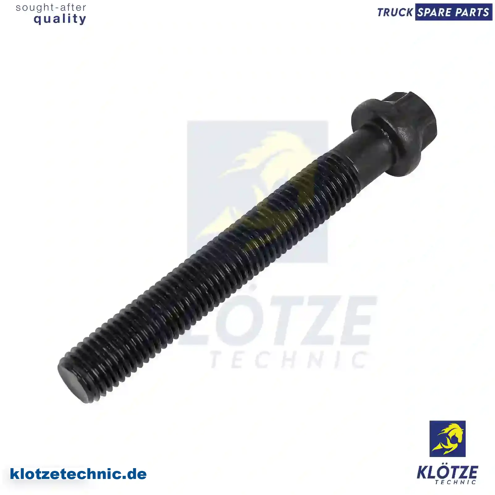 Cylinder head screw, 51900200236, 51900200270, 51904900024 || Klötze Technic Spare Part | Engine, Accelerator Pedal, Camshaft, Connecting Rod, Crankcase, Crankshaft, Cylinder Head, Engine Suspension Mountings, Exhaust Manifold, Exhaust Gas Recirculation, Filter Kits, Flywheel Housing, General Overhaul Kits, Engine, Intake Manifold, Oil Cleaner, Oil Cooler, Oil Filter, Oil Pump, Oil Sump, Piston & Liner, Sensor & Switch, Timing Case, Turbocharger, Cooling System, Belt Tensioner, Coolant Filter, Coolant Pipe, Corrosion Prevention Agent, Drive, Expansion Tank, Fan, Intercooler, Monitors & Gauges, Radiator, Thermostat, V-Belt / Timing belt, Water Pump, Fuel System, Electronical Injector Unit, Feed Pump, Fuel Filter, cpl., Fuel Gauge Sender,  Fuel Line, Fuel Pump, Fuel Tank, Injection Line Kit, Injection Pump, Exhaust System, Clutch & Pedal, Gearbox, Propeller Shaft, Axles, Brake System, Hubs & Wheels, Suspension, Leaf Spring, Universal Parts / Accessories, Steering, Electrical System, Cabin