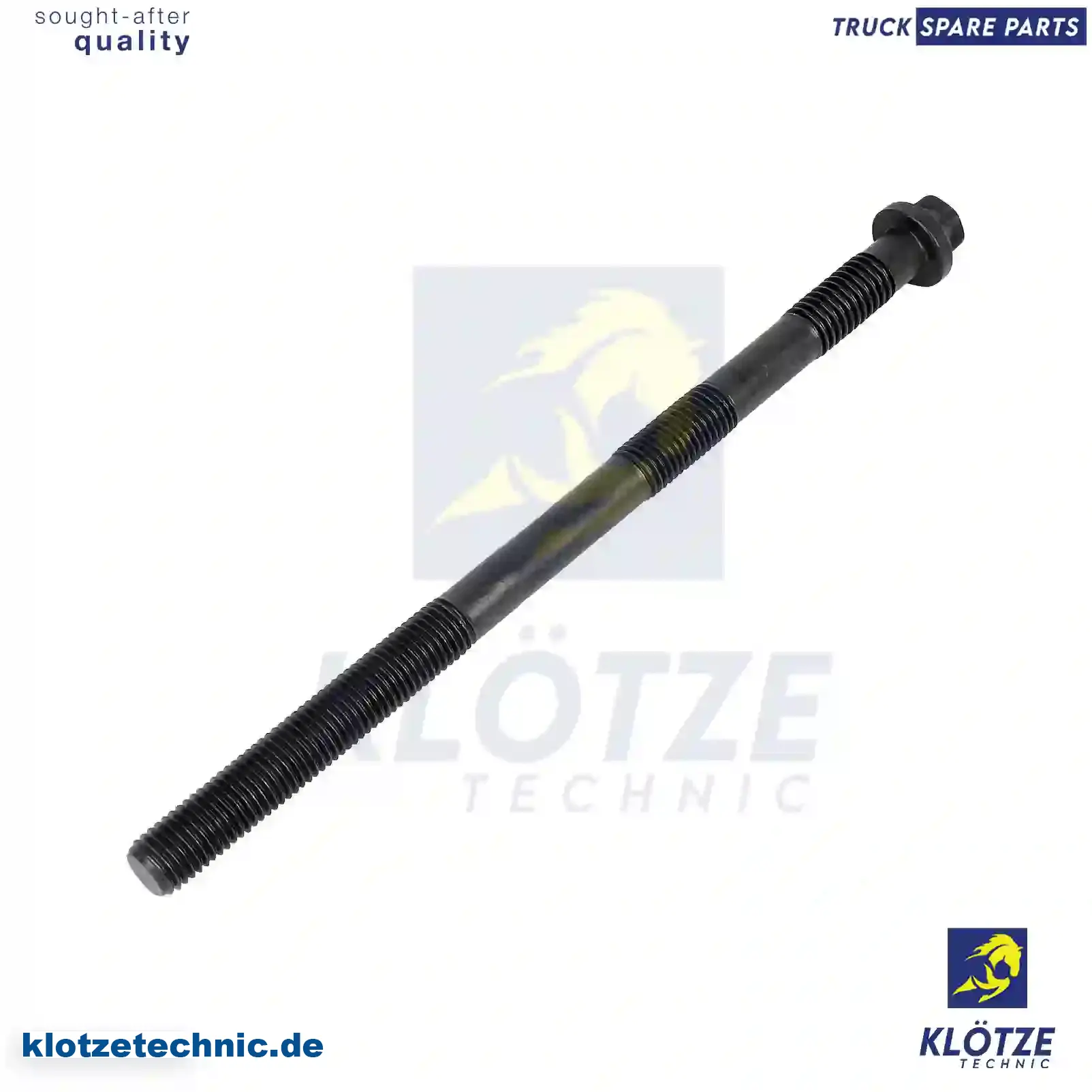 Cylinder head screw, 51904900034, 51904900041, 51904900066, 51904900070 || Klötze Technic Spare Part | Engine, Accelerator Pedal, Camshaft, Connecting Rod, Crankcase, Crankshaft, Cylinder Head, Engine Suspension Mountings, Exhaust Manifold, Exhaust Gas Recirculation, Filter Kits, Flywheel Housing, General Overhaul Kits, Engine, Intake Manifold, Oil Cleaner, Oil Cooler, Oil Filter, Oil Pump, Oil Sump, Piston & Liner, Sensor & Switch, Timing Case, Turbocharger, Cooling System, Belt Tensioner, Coolant Filter, Coolant Pipe, Corrosion Prevention Agent, Drive, Expansion Tank, Fan, Intercooler, Monitors & Gauges, Radiator, Thermostat, V-Belt / Timing belt, Water Pump, Fuel System, Electronical Injector Unit, Feed Pump, Fuel Filter, cpl., Fuel Gauge Sender,  Fuel Line, Fuel Pump, Fuel Tank, Injection Line Kit, Injection Pump, Exhaust System, Clutch & Pedal, Gearbox, Propeller Shaft, Axles, Brake System, Hubs & Wheels, Suspension, Leaf Spring, Universal Parts / Accessories, Steering, Electrical System, Cabin