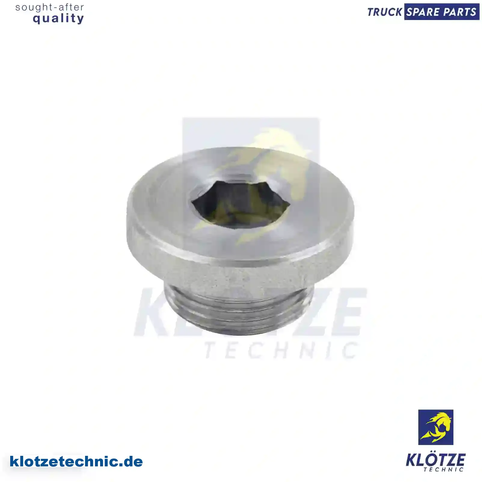 Oil drain plug, 04847102, 04847102, 4847102 || Klötze Technic Spare Part | Engine, Accelerator Pedal, Camshaft, Connecting Rod, Crankcase, Crankshaft, Cylinder Head, Engine Suspension Mountings, Exhaust Manifold, Exhaust Gas Recirculation, Filter Kits, Flywheel Housing, General Overhaul Kits, Engine, Intake Manifold, Oil Cleaner, Oil Cooler, Oil Filter, Oil Pump, Oil Sump, Piston & Liner, Sensor & Switch, Timing Case, Turbocharger, Cooling System, Belt Tensioner, Coolant Filter, Coolant Pipe, Corrosion Prevention Agent, Drive, Expansion Tank, Fan, Intercooler, Monitors & Gauges, Radiator, Thermostat, V-Belt / Timing belt, Water Pump, Fuel System, Electronical Injector Unit, Feed Pump, Fuel Filter, cpl., Fuel Gauge Sender,  Fuel Line, Fuel Pump, Fuel Tank, Injection Line Kit, Injection Pump, Exhaust System, Clutch & Pedal, Gearbox, Propeller Shaft, Axles, Brake System, Hubs & Wheels, Suspension, Leaf Spring, Universal Parts / Accessories, Steering, Electrical System, Cabin