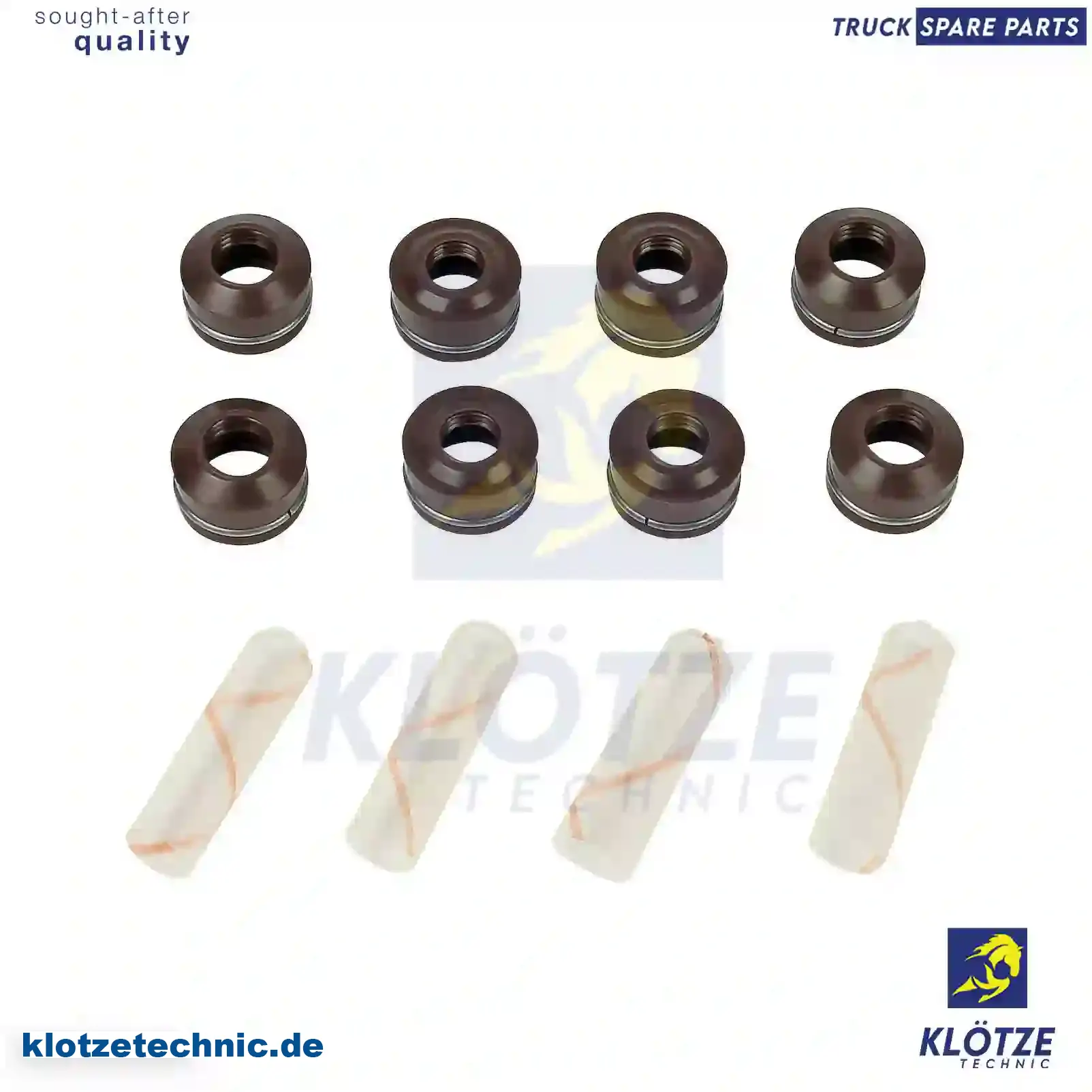 Kit, valve stem seals, 1020500067, 1020500158, 1020530358 || Klötze Technic Spare Part | Engine, Accelerator Pedal, Camshaft, Connecting Rod, Crankcase, Crankshaft, Cylinder Head, Engine Suspension Mountings, Exhaust Manifold, Exhaust Gas Recirculation, Filter Kits, Flywheel Housing, General Overhaul Kits, Engine, Intake Manifold, Oil Cleaner, Oil Cooler, Oil Filter, Oil Pump, Oil Sump, Piston & Liner, Sensor & Switch, Timing Case, Turbocharger, Cooling System, Belt Tensioner, Coolant Filter, Coolant Pipe, Corrosion Prevention Agent, Drive, Expansion Tank, Fan, Intercooler, Monitors & Gauges, Radiator, Thermostat, V-Belt / Timing belt, Water Pump, Fuel System, Electronical Injector Unit, Feed Pump, Fuel Filter, cpl., Fuel Gauge Sender,  Fuel Line, Fuel Pump, Fuel Tank, Injection Line Kit, Injection Pump, Exhaust System, Clutch & Pedal, Gearbox, Propeller Shaft, Axles, Brake System, Hubs & Wheels, Suspension, Leaf Spring, Universal Parts / Accessories, Steering, Electrical System, Cabin