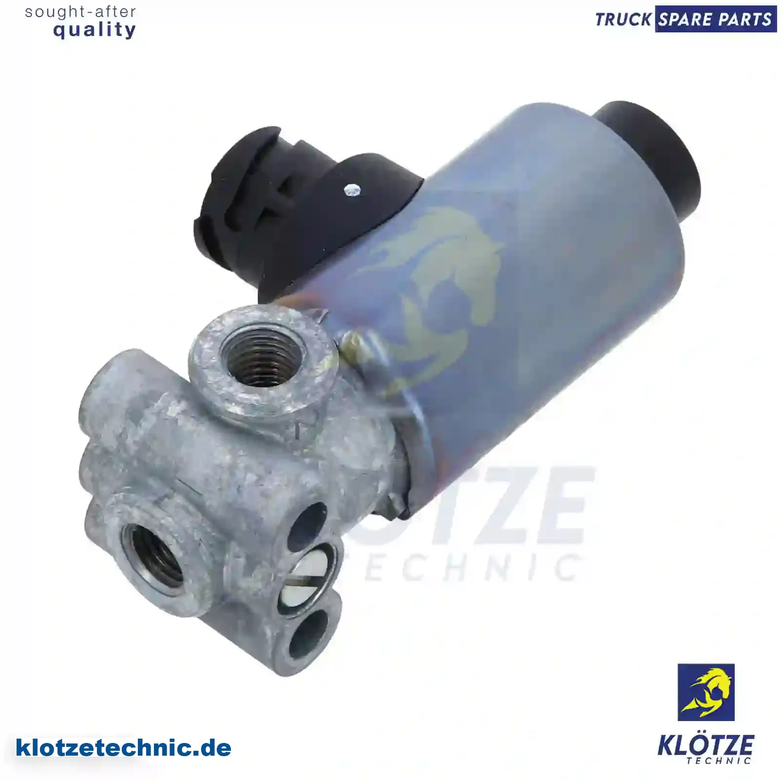 Solenoid valve, 1440446, 1934966, , , , || Klötze Technic Spare Part | Engine, Accelerator Pedal, Camshaft, Connecting Rod, Crankcase, Crankshaft, Cylinder Head, Engine Suspension Mountings, Exhaust Manifold, Exhaust Gas Recirculation, Filter Kits, Flywheel Housing, General Overhaul Kits, Engine, Intake Manifold, Oil Cleaner, Oil Cooler, Oil Filter, Oil Pump, Oil Sump, Piston & Liner, Sensor & Switch, Timing Case, Turbocharger, Cooling System, Belt Tensioner, Coolant Filter, Coolant Pipe, Corrosion Prevention Agent, Drive, Expansion Tank, Fan, Intercooler, Monitors & Gauges, Radiator, Thermostat, V-Belt / Timing belt, Water Pump, Fuel System, Electronical Injector Unit, Feed Pump, Fuel Filter, cpl., Fuel Gauge Sender,  Fuel Line, Fuel Pump, Fuel Tank, Injection Line Kit, Injection Pump, Exhaust System, Clutch & Pedal, Gearbox, Propeller Shaft, Axles, Brake System, Hubs & Wheels, Suspension, Leaf Spring, Universal Parts / Accessories, Steering, Electrical System, Cabin