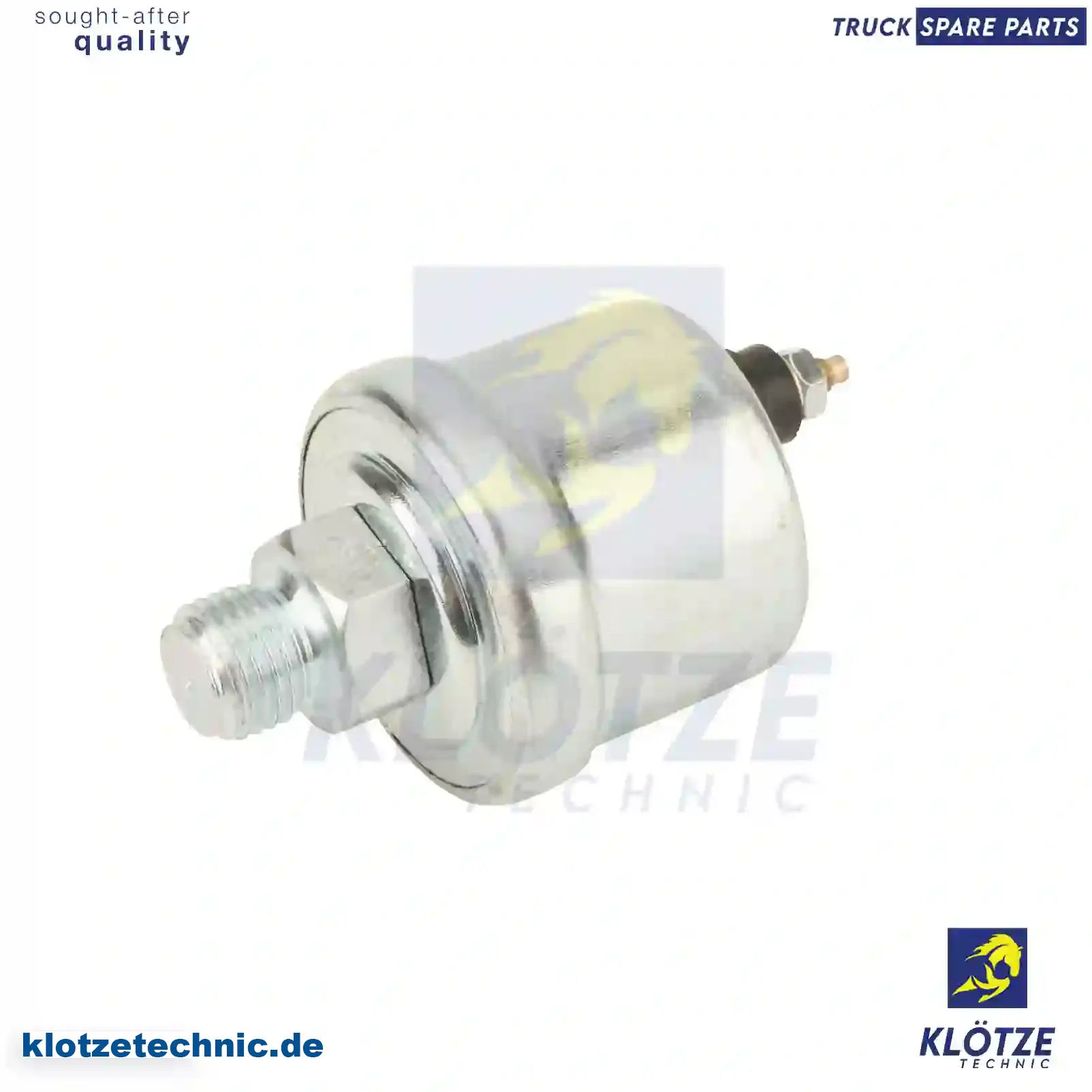 Oil pressure sensor, 0165974, 0287909, 1229930, 165974, 287909 || Klötze Technic Spare Part | Engine, Accelerator Pedal, Camshaft, Connecting Rod, Crankcase, Crankshaft, Cylinder Head, Engine Suspension Mountings, Exhaust Manifold, Exhaust Gas Recirculation, Filter Kits, Flywheel Housing, General Overhaul Kits, Engine, Intake Manifold, Oil Cleaner, Oil Cooler, Oil Filter, Oil Pump, Oil Sump, Piston & Liner, Sensor & Switch, Timing Case, Turbocharger, Cooling System, Belt Tensioner, Coolant Filter, Coolant Pipe, Corrosion Prevention Agent, Drive, Expansion Tank, Fan, Intercooler, Monitors & Gauges, Radiator, Thermostat, V-Belt / Timing belt, Water Pump, Fuel System, Electronical Injector Unit, Feed Pump, Fuel Filter, cpl., Fuel Gauge Sender,  Fuel Line, Fuel Pump, Fuel Tank, Injection Line Kit, Injection Pump, Exhaust System, Clutch & Pedal, Gearbox, Propeller Shaft, Axles, Brake System, Hubs & Wheels, Suspension, Leaf Spring, Universal Parts / Accessories, Steering, Electrical System, Cabin