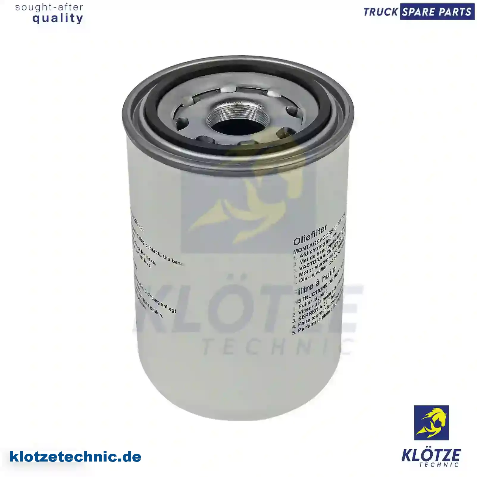 Oil filter, 0267715, 1316123, 1346986, 267715, 5001846643, 0170151000, 170151000 || Klötze Technic Spare Part | Engine, Accelerator Pedal, Camshaft, Connecting Rod, Crankcase, Crankshaft, Cylinder Head, Engine Suspension Mountings, Exhaust Manifold, Exhaust Gas Recirculation, Filter Kits, Flywheel Housing, General Overhaul Kits, Engine, Intake Manifold, Oil Cleaner, Oil Cooler, Oil Filter, Oil Pump, Oil Sump, Piston & Liner, Sensor & Switch, Timing Case, Turbocharger, Cooling System, Belt Tensioner, Coolant Filter, Coolant Pipe, Corrosion Prevention Agent, Drive, Expansion Tank, Fan, Intercooler, Monitors & Gauges, Radiator, Thermostat, V-Belt / Timing belt, Water Pump, Fuel System, Electronical Injector Unit, Feed Pump, Fuel Filter, cpl., Fuel Gauge Sender,  Fuel Line, Fuel Pump, Fuel Tank, Injection Line Kit, Injection Pump, Exhaust System, Clutch & Pedal, Gearbox, Propeller Shaft, Axles, Brake System, Hubs & Wheels, Suspension, Leaf Spring, Universal Parts / Accessories, Steering, Electrical System, Cabin