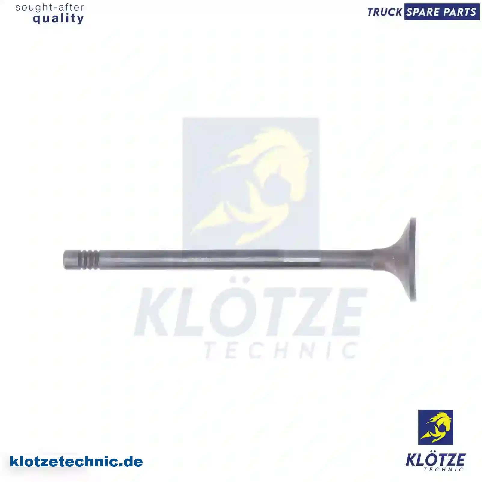 Exhaust valve, 2427636 || Klötze Technic Spare Part | Engine, Accelerator Pedal, Camshaft, Connecting Rod, Crankcase, Crankshaft, Cylinder Head, Engine Suspension Mountings, Exhaust Manifold, Exhaust Gas Recirculation, Filter Kits, Flywheel Housing, General Overhaul Kits, Engine, Intake Manifold, Oil Cleaner, Oil Cooler, Oil Filter, Oil Pump, Oil Sump, Piston & Liner, Sensor & Switch, Timing Case, Turbocharger, Cooling System, Belt Tensioner, Coolant Filter, Coolant Pipe, Corrosion Prevention Agent, Drive, Expansion Tank, Fan, Intercooler, Monitors & Gauges, Radiator, Thermostat, V-Belt / Timing belt, Water Pump, Fuel System, Electronical Injector Unit, Feed Pump, Fuel Filter, cpl., Fuel Gauge Sender,  Fuel Line, Fuel Pump, Fuel Tank, Injection Line Kit, Injection Pump, Exhaust System, Clutch & Pedal, Gearbox, Propeller Shaft, Axles, Brake System, Hubs & Wheels, Suspension, Leaf Spring, Universal Parts / Accessories, Steering, Electrical System, Cabin