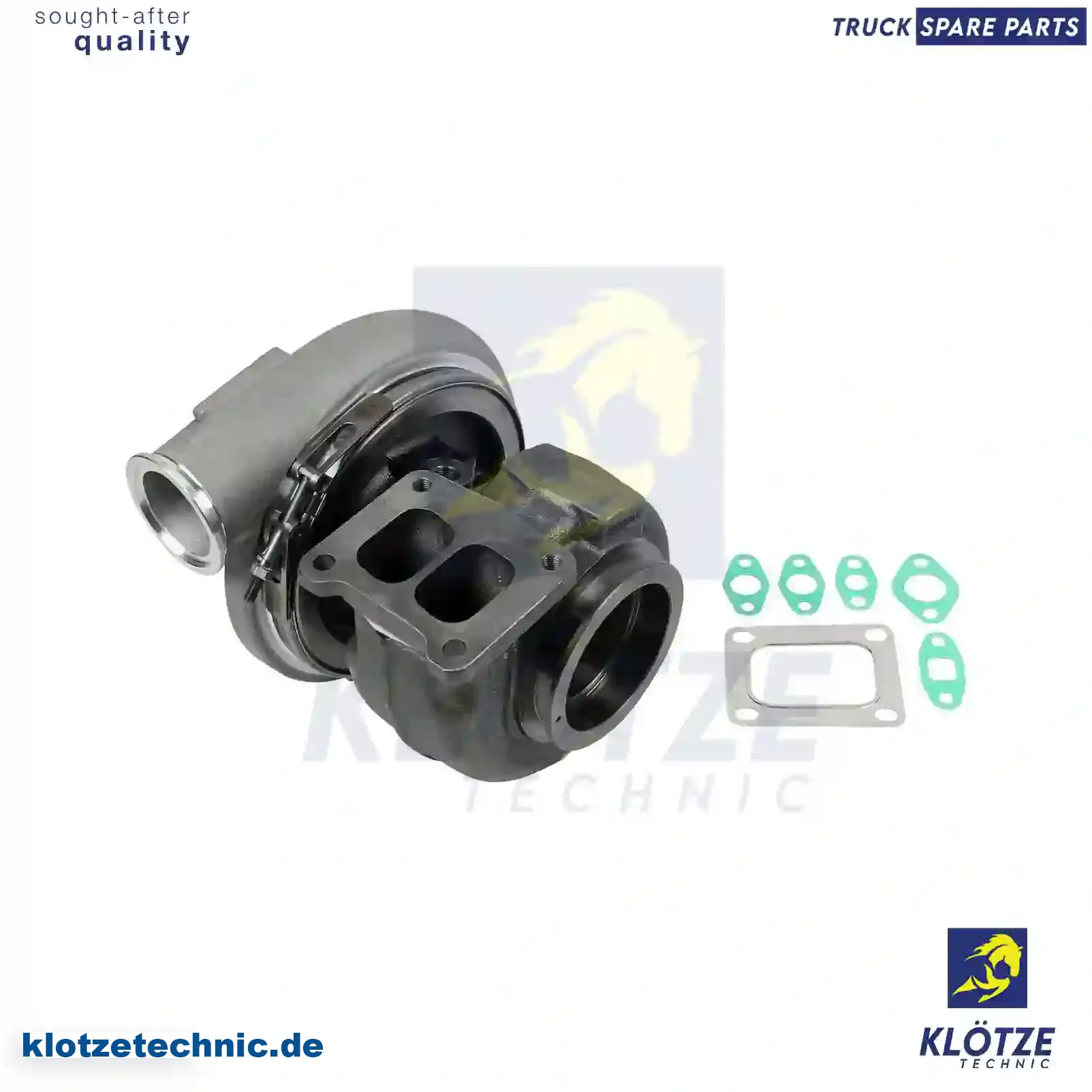 Turbocharger, with gasket kit, 1768124, 1881761, 572765 || Klötze Technic Spare Part | Engine, Accelerator Pedal, Camshaft, Connecting Rod, Crankcase, Crankshaft, Cylinder Head, Engine Suspension Mountings, Exhaust Manifold, Exhaust Gas Recirculation, Filter Kits, Flywheel Housing, General Overhaul Kits, Engine, Intake Manifold, Oil Cleaner, Oil Cooler, Oil Filter, Oil Pump, Oil Sump, Piston & Liner, Sensor & Switch, Timing Case, Turbocharger, Cooling System, Belt Tensioner, Coolant Filter, Coolant Pipe, Corrosion Prevention Agent, Drive, Expansion Tank, Fan, Intercooler, Monitors & Gauges, Radiator, Thermostat, V-Belt / Timing belt, Water Pump, Fuel System, Electronical Injector Unit, Feed Pump, Fuel Filter, cpl., Fuel Gauge Sender,  Fuel Line, Fuel Pump, Fuel Tank, Injection Line Kit, Injection Pump, Exhaust System, Clutch & Pedal, Gearbox, Propeller Shaft, Axles, Brake System, Hubs & Wheels, Suspension, Leaf Spring, Universal Parts / Accessories, Steering, Electrical System, Cabin