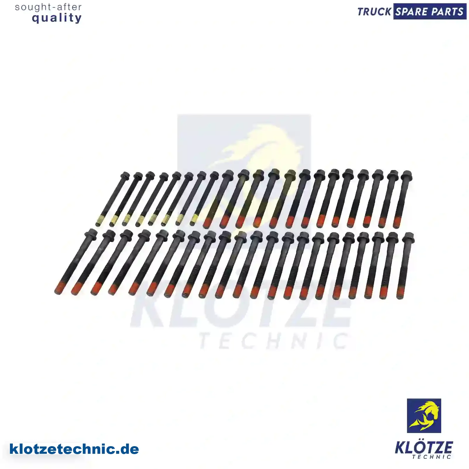 Cylinder head screw kit, 0375951S, 1698228S, 375951S, ZG01073-0008 || Klötze Technic Spare Part | Engine, Accelerator Pedal, Camshaft, Connecting Rod, Crankcase, Crankshaft, Cylinder Head, Engine Suspension Mountings, Exhaust Manifold, Exhaust Gas Recirculation, Filter Kits, Flywheel Housing, General Overhaul Kits, Engine, Intake Manifold, Oil Cleaner, Oil Cooler, Oil Filter, Oil Pump, Oil Sump, Piston & Liner, Sensor & Switch, Timing Case, Turbocharger, Cooling System, Belt Tensioner, Coolant Filter, Coolant Pipe, Corrosion Prevention Agent, Drive, Expansion Tank, Fan, Intercooler, Monitors & Gauges, Radiator, Thermostat, V-Belt / Timing belt, Water Pump, Fuel System, Electronical Injector Unit, Feed Pump, Fuel Filter, cpl., Fuel Gauge Sender,  Fuel Line, Fuel Pump, Fuel Tank, Injection Line Kit, Injection Pump, Exhaust System, Clutch & Pedal, Gearbox, Propeller Shaft, Axles, Brake System, Hubs & Wheels, Suspension, Leaf Spring, Universal Parts / Accessories, Steering, Electrical System, Cabin