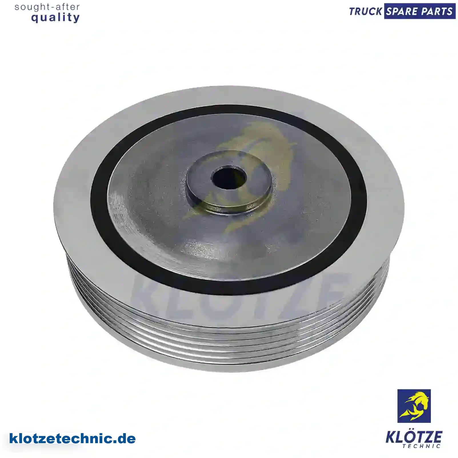 Pulley, crankshaft, 93192606, 4418147, 7700110329, 7700113018, 7700115309, 8200689702 || Klötze Technic Spare Part | Engine, Accelerator Pedal, Camshaft, Connecting Rod, Crankcase, Crankshaft, Cylinder Head, Engine Suspension Mountings, Exhaust Manifold, Exhaust Gas Recirculation, Filter Kits, Flywheel Housing, General Overhaul Kits, Engine, Intake Manifold, Oil Cleaner, Oil Cooler, Oil Filter, Oil Pump, Oil Sump, Piston & Liner, Sensor & Switch, Timing Case, Turbocharger, Cooling System, Belt Tensioner, Coolant Filter, Coolant Pipe, Corrosion Prevention Agent, Drive, Expansion Tank, Fan, Intercooler, Monitors & Gauges, Radiator, Thermostat, V-Belt / Timing belt, Water Pump, Fuel System, Electronical Injector Unit, Feed Pump, Fuel Filter, cpl., Fuel Gauge Sender,  Fuel Line, Fuel Pump, Fuel Tank, Injection Line Kit, Injection Pump, Exhaust System, Clutch & Pedal, Gearbox, Propeller Shaft, Axles, Brake System, Hubs & Wheels, Suspension, Leaf Spring, Universal Parts / Accessories, Steering, Electrical System, Cabin