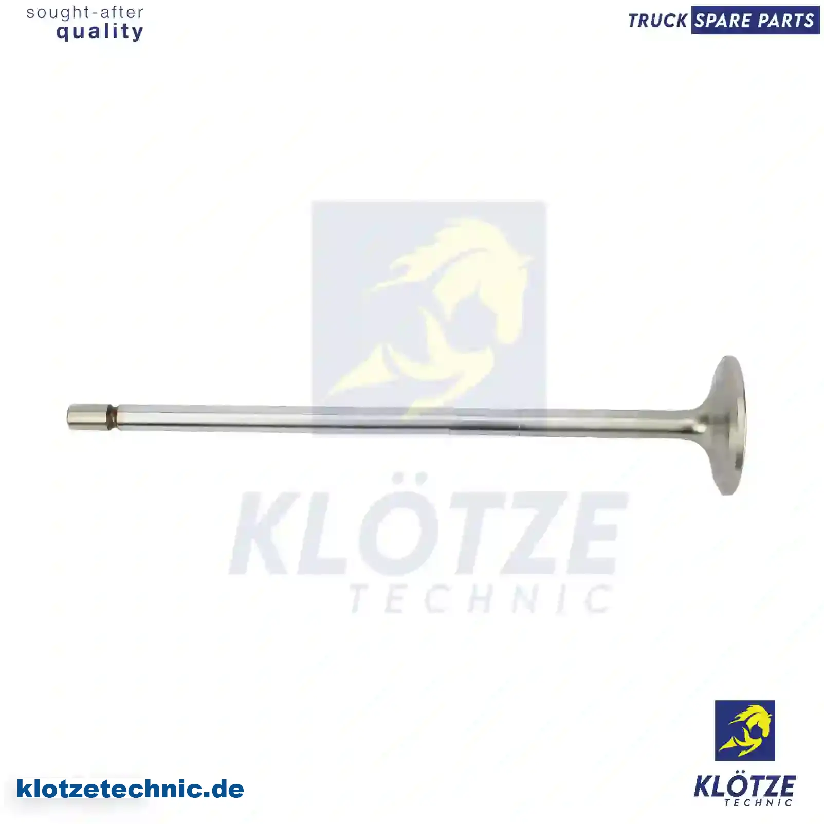 Intake valve, 7420459326, 7420459926, 20364445, 20441645, 20459326 || Klötze Technic Spare Part | Engine, Accelerator Pedal, Camshaft, Connecting Rod, Crankcase, Crankshaft, Cylinder Head, Engine Suspension Mountings, Exhaust Manifold, Exhaust Gas Recirculation, Filter Kits, Flywheel Housing, General Overhaul Kits, Engine, Intake Manifold, Oil Cleaner, Oil Cooler, Oil Filter, Oil Pump, Oil Sump, Piston & Liner, Sensor & Switch, Timing Case, Turbocharger, Cooling System, Belt Tensioner, Coolant Filter, Coolant Pipe, Corrosion Prevention Agent, Drive, Expansion Tank, Fan, Intercooler, Monitors & Gauges, Radiator, Thermostat, V-Belt / Timing belt, Water Pump, Fuel System, Electronical Injector Unit, Feed Pump, Fuel Filter, cpl., Fuel Gauge Sender,  Fuel Line, Fuel Pump, Fuel Tank, Injection Line Kit, Injection Pump, Exhaust System, Clutch & Pedal, Gearbox, Propeller Shaft, Axles, Brake System, Hubs & Wheels, Suspension, Leaf Spring, Universal Parts / Accessories, Steering, Electrical System, Cabin