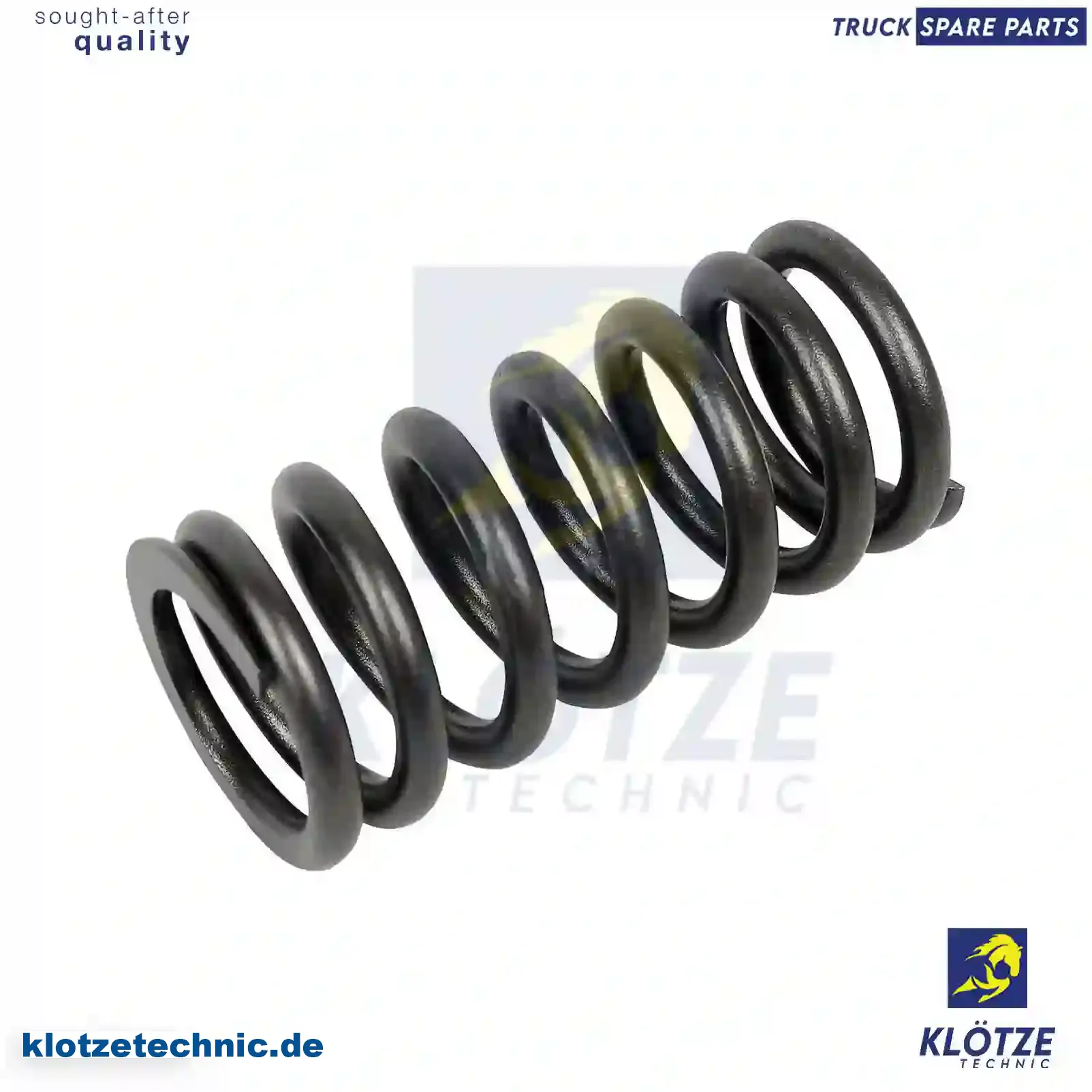 Valve spring, outer, 7403183210, 7421310068, 1547209, 21310068, 3183210, ZG40327-0008 || Klötze Technic Spare Part | Engine, Accelerator Pedal, Camshaft, Connecting Rod, Crankcase, Crankshaft, Cylinder Head, Engine Suspension Mountings, Exhaust Manifold, Exhaust Gas Recirculation, Filter Kits, Flywheel Housing, General Overhaul Kits, Engine, Intake Manifold, Oil Cleaner, Oil Cooler, Oil Filter, Oil Pump, Oil Sump, Piston & Liner, Sensor & Switch, Timing Case, Turbocharger, Cooling System, Belt Tensioner, Coolant Filter, Coolant Pipe, Corrosion Prevention Agent, Drive, Expansion Tank, Fan, Intercooler, Monitors & Gauges, Radiator, Thermostat, V-Belt / Timing belt, Water Pump, Fuel System, Electronical Injector Unit, Feed Pump, Fuel Filter, cpl., Fuel Gauge Sender,  Fuel Line, Fuel Pump, Fuel Tank, Injection Line Kit, Injection Pump, Exhaust System, Clutch & Pedal, Gearbox, Propeller Shaft, Axles, Brake System, Hubs & Wheels, Suspension, Leaf Spring, Universal Parts / Accessories, Steering, Electrical System, Cabin