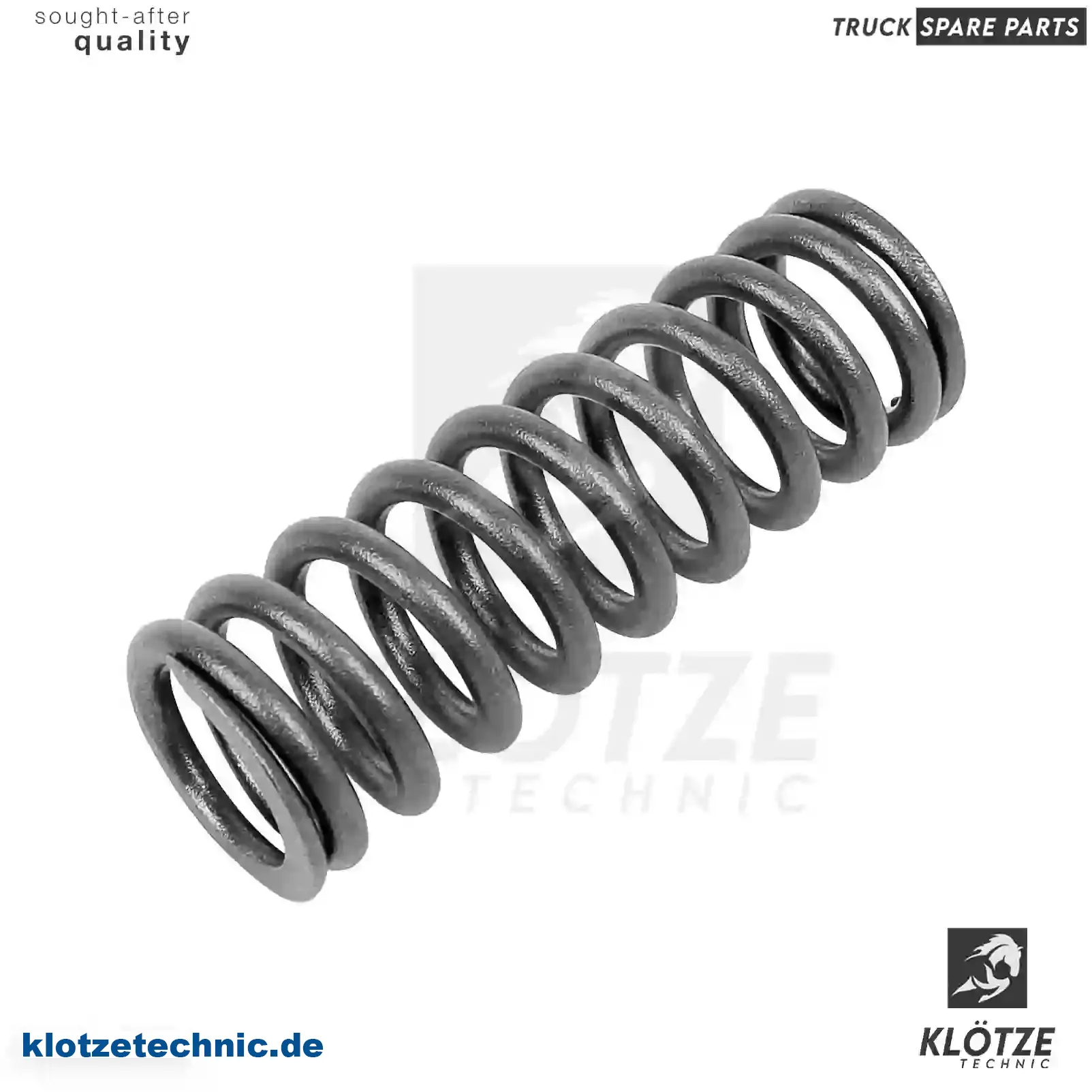 Valve spring, inner, 7403183211, 1547210, 3183211, ZG40320-0008 || Klötze Technic Spare Part | Engine, Accelerator Pedal, Camshaft, Connecting Rod, Crankcase, Crankshaft, Cylinder Head, Engine Suspension Mountings, Exhaust Manifold, Exhaust Gas Recirculation, Filter Kits, Flywheel Housing, General Overhaul Kits, Engine, Intake Manifold, Oil Cleaner, Oil Cooler, Oil Filter, Oil Pump, Oil Sump, Piston & Liner, Sensor & Switch, Timing Case, Turbocharger, Cooling System, Belt Tensioner, Coolant Filter, Coolant Pipe, Corrosion Prevention Agent, Drive, Expansion Tank, Fan, Intercooler, Monitors & Gauges, Radiator, Thermostat, V-Belt / Timing belt, Water Pump, Fuel System, Electronical Injector Unit, Feed Pump, Fuel Filter, cpl., Fuel Gauge Sender,  Fuel Line, Fuel Pump, Fuel Tank, Injection Line Kit, Injection Pump, Exhaust System, Clutch & Pedal, Gearbox, Propeller Shaft, Axles, Brake System, Hubs & Wheels, Suspension, Leaf Spring, Universal Parts / Accessories, Steering, Electrical System, Cabin