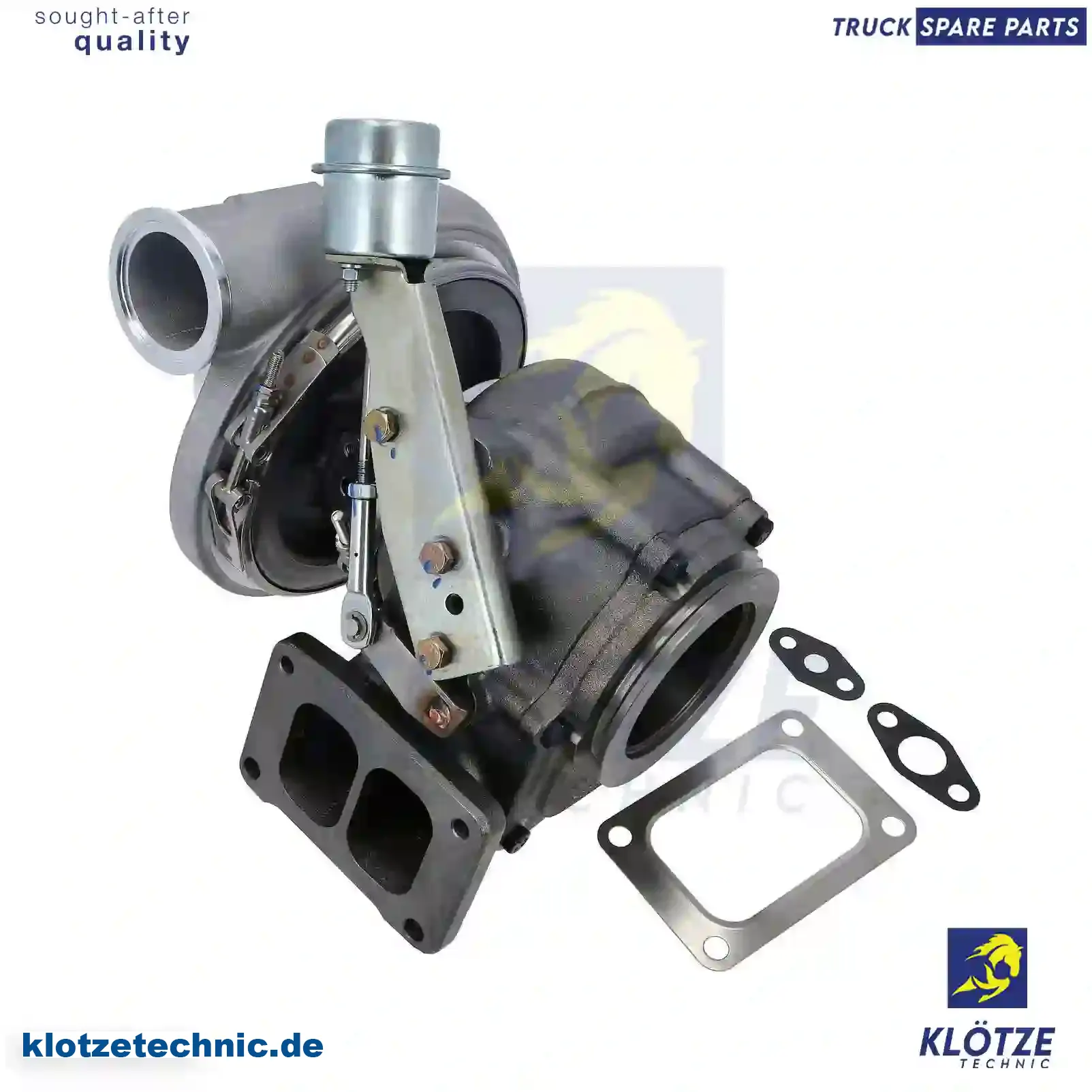 Turbocharger, with gasket kit, 5001808521, 7420763168, 20763168 || Klötze Technic Spare Part | Engine, Accelerator Pedal, Camshaft, Connecting Rod, Crankcase, Crankshaft, Cylinder Head, Engine Suspension Mountings, Exhaust Manifold, Exhaust Gas Recirculation, Filter Kits, Flywheel Housing, General Overhaul Kits, Engine, Intake Manifold, Oil Cleaner, Oil Cooler, Oil Filter, Oil Pump, Oil Sump, Piston & Liner, Sensor & Switch, Timing Case, Turbocharger, Cooling System, Belt Tensioner, Coolant Filter, Coolant Pipe, Corrosion Prevention Agent, Drive, Expansion Tank, Fan, Intercooler, Monitors & Gauges, Radiator, Thermostat, V-Belt / Timing belt, Water Pump, Fuel System, Electronical Injector Unit, Feed Pump, Fuel Filter, cpl., Fuel Gauge Sender,  Fuel Line, Fuel Pump, Fuel Tank, Injection Line Kit, Injection Pump, Exhaust System, Clutch & Pedal, Gearbox, Propeller Shaft, Axles, Brake System, Hubs & Wheels, Suspension, Leaf Spring, Universal Parts / Accessories, Steering, Electrical System, Cabin