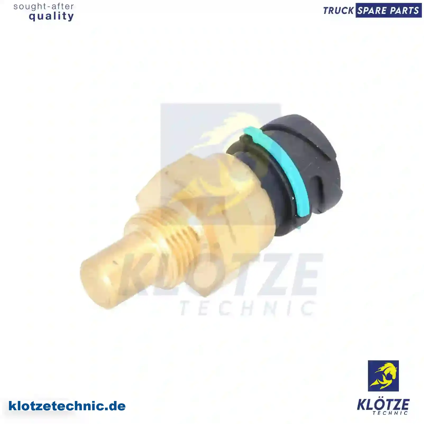 Temperature sensor, 5001020250, 50103 || Klötze Technic Spare Part | Engine, Accelerator Pedal, Camshaft, Connecting Rod, Crankcase, Crankshaft, Cylinder Head, Engine Suspension Mountings, Exhaust Manifold, Exhaust Gas Recirculation, Filter Kits, Flywheel Housing, General Overhaul Kits, Engine, Intake Manifold, Oil Cleaner, Oil Cooler, Oil Filter, Oil Pump, Oil Sump, Piston & Liner, Sensor & Switch, Timing Case, Turbocharger, Cooling System, Belt Tensioner, Coolant Filter, Coolant Pipe, Corrosion Prevention Agent, Drive, Expansion Tank, Fan, Intercooler, Monitors & Gauges, Radiator, Thermostat, V-Belt / Timing belt, Water Pump, Fuel System, Electronical Injector Unit, Feed Pump, Fuel Filter, cpl., Fuel Gauge Sender,  Fuel Line, Fuel Pump, Fuel Tank, Injection Line Kit, Injection Pump, Exhaust System, Clutch & Pedal, Gearbox, Propeller Shaft, Axles, Brake System, Hubs & Wheels, Suspension, Leaf Spring, Universal Parts / Accessories, Steering, Electrical System, Cabin