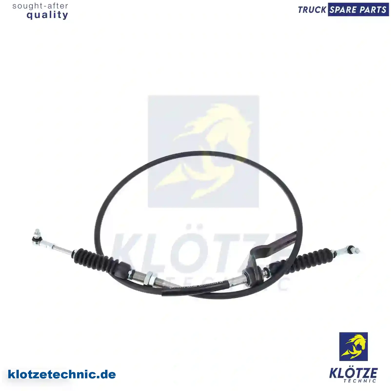 Throttle cable, 5010505309 || Klötze Technic Spare Part | Engine, Accelerator Pedal, Camshaft, Connecting Rod, Crankcase, Crankshaft, Cylinder Head, Engine Suspension Mountings, Exhaust Manifold, Exhaust Gas Recirculation, Filter Kits, Flywheel Housing, General Overhaul Kits, Engine, Intake Manifold, Oil Cleaner, Oil Cooler, Oil Filter, Oil Pump, Oil Sump, Piston & Liner, Sensor & Switch, Timing Case, Turbocharger, Cooling System, Belt Tensioner, Coolant Filter, Coolant Pipe, Corrosion Prevention Agent, Drive, Expansion Tank, Fan, Intercooler, Monitors & Gauges, Radiator, Thermostat, V-Belt / Timing belt, Water Pump, Fuel System, Electronical Injector Unit, Feed Pump, Fuel Filter, cpl., Fuel Gauge Sender,  Fuel Line, Fuel Pump, Fuel Tank, Injection Line Kit, Injection Pump, Exhaust System, Clutch & Pedal, Gearbox, Propeller Shaft, Axles, Brake System, Hubs & Wheels, Suspension, Leaf Spring, Universal Parts / Accessories, Steering, Electrical System, Cabin