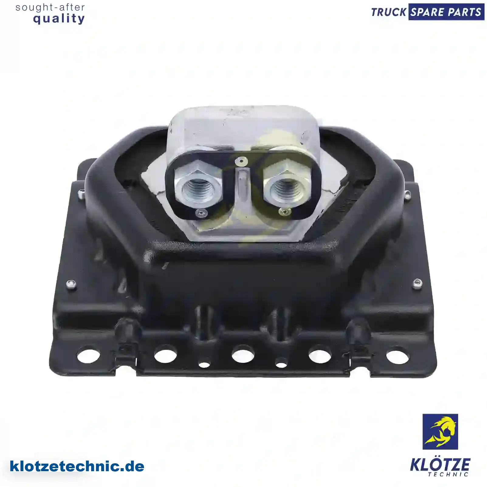 Engine mounting, rear, 7420499470, 7420796970, 7420796971, 20499470, 20499473, 20796970 || Klötze Technic Spare Part | Engine, Accelerator Pedal, Camshaft, Connecting Rod, Crankcase, Crankshaft, Cylinder Head, Engine Suspension Mountings, Exhaust Manifold, Exhaust Gas Recirculation, Filter Kits, Flywheel Housing, General Overhaul Kits, Engine, Intake Manifold, Oil Cleaner, Oil Cooler, Oil Filter, Oil Pump, Oil Sump, Piston & Liner, Sensor & Switch, Timing Case, Turbocharger, Cooling System, Belt Tensioner, Coolant Filter, Coolant Pipe, Corrosion Prevention Agent, Drive, Expansion Tank, Fan, Intercooler, Monitors & Gauges, Radiator, Thermostat, V-Belt / Timing belt, Water Pump, Fuel System, Electronical Injector Unit, Feed Pump, Fuel Filter, cpl., Fuel Gauge Sender,  Fuel Line, Fuel Pump, Fuel Tank, Injection Line Kit, Injection Pump, Exhaust System, Clutch & Pedal, Gearbox, Propeller Shaft, Axles, Brake System, Hubs & Wheels, Suspension, Leaf Spring, Universal Parts / Accessories, Steering, Electrical System, Cabin