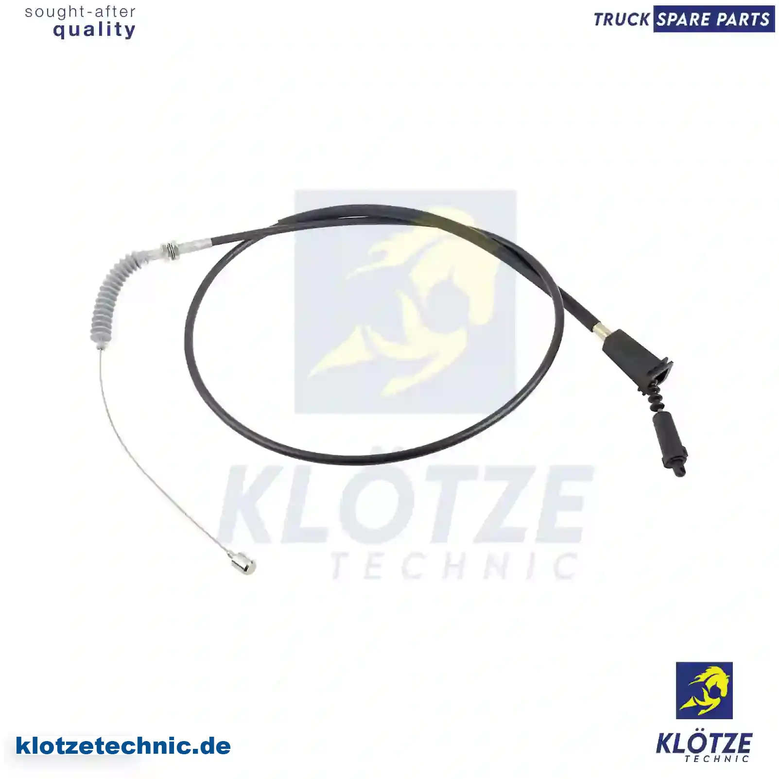 Throttle cable, 41029182, 4102991 || Klötze Technic Spare Part | Engine, Accelerator Pedal, Camshaft, Connecting Rod, Crankcase, Crankshaft, Cylinder Head, Engine Suspension Mountings, Exhaust Manifold, Exhaust Gas Recirculation, Filter Kits, Flywheel Housing, General Overhaul Kits, Engine, Intake Manifold, Oil Cleaner, Oil Cooler, Oil Filter, Oil Pump, Oil Sump, Piston & Liner, Sensor & Switch, Timing Case, Turbocharger, Cooling System, Belt Tensioner, Coolant Filter, Coolant Pipe, Corrosion Prevention Agent, Drive, Expansion Tank, Fan, Intercooler, Monitors & Gauges, Radiator, Thermostat, V-Belt / Timing belt, Water Pump, Fuel System, Electronical Injector Unit, Feed Pump, Fuel Filter, cpl., Fuel Gauge Sender,  Fuel Line, Fuel Pump, Fuel Tank, Injection Line Kit, Injection Pump, Exhaust System, Clutch & Pedal, Gearbox, Propeller Shaft, Axles, Brake System, Hubs & Wheels, Suspension, Leaf Spring, Universal Parts / Accessories, Steering, Electrical System, Cabin