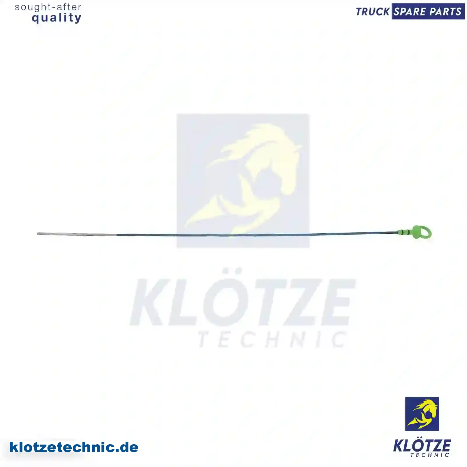 Oil dipstick, 500369182, 504121 || Klötze Technic Spare Part | Engine, Accelerator Pedal, Camshaft, Connecting Rod, Crankcase, Crankshaft, Cylinder Head, Engine Suspension Mountings, Exhaust Manifold, Exhaust Gas Recirculation, Filter Kits, Flywheel Housing, General Overhaul Kits, Engine, Intake Manifold, Oil Cleaner, Oil Cooler, Oil Filter, Oil Pump, Oil Sump, Piston & Liner, Sensor & Switch, Timing Case, Turbocharger, Cooling System, Belt Tensioner, Coolant Filter, Coolant Pipe, Corrosion Prevention Agent, Drive, Expansion Tank, Fan, Intercooler, Monitors & Gauges, Radiator, Thermostat, V-Belt / Timing belt, Water Pump, Fuel System, Electronical Injector Unit, Feed Pump, Fuel Filter, cpl., Fuel Gauge Sender,  Fuel Line, Fuel Pump, Fuel Tank, Injection Line Kit, Injection Pump, Exhaust System, Clutch & Pedal, Gearbox, Propeller Shaft, Axles, Brake System, Hubs & Wheels, Suspension, Leaf Spring, Universal Parts / Accessories, Steering, Electrical System, Cabin