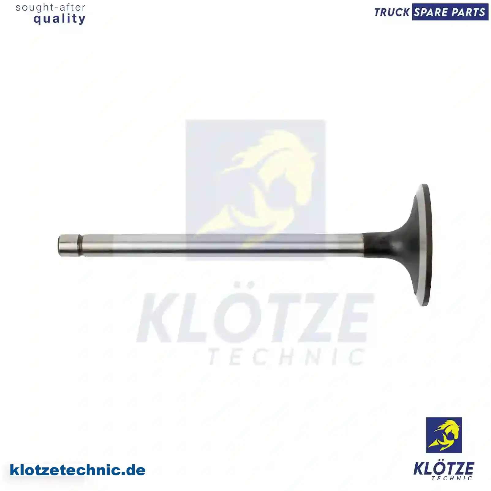 Intake valve, 98448462, 98497241, , || Klötze Technic Spare Part | Engine, Accelerator Pedal, Camshaft, Connecting Rod, Crankcase, Crankshaft, Cylinder Head, Engine Suspension Mountings, Exhaust Manifold, Exhaust Gas Recirculation, Filter Kits, Flywheel Housing, General Overhaul Kits, Engine, Intake Manifold, Oil Cleaner, Oil Cooler, Oil Filter, Oil Pump, Oil Sump, Piston & Liner, Sensor & Switch, Timing Case, Turbocharger, Cooling System, Belt Tensioner, Coolant Filter, Coolant Pipe, Corrosion Prevention Agent, Drive, Expansion Tank, Fan, Intercooler, Monitors & Gauges, Radiator, Thermostat, V-Belt / Timing belt, Water Pump, Fuel System, Electronical Injector Unit, Feed Pump, Fuel Filter, cpl., Fuel Gauge Sender,  Fuel Line, Fuel Pump, Fuel Tank, Injection Line Kit, Injection Pump, Exhaust System, Clutch & Pedal, Gearbox, Propeller Shaft, Axles, Brake System, Hubs & Wheels, Suspension, Leaf Spring, Universal Parts / Accessories, Steering, Electrical System, Cabin