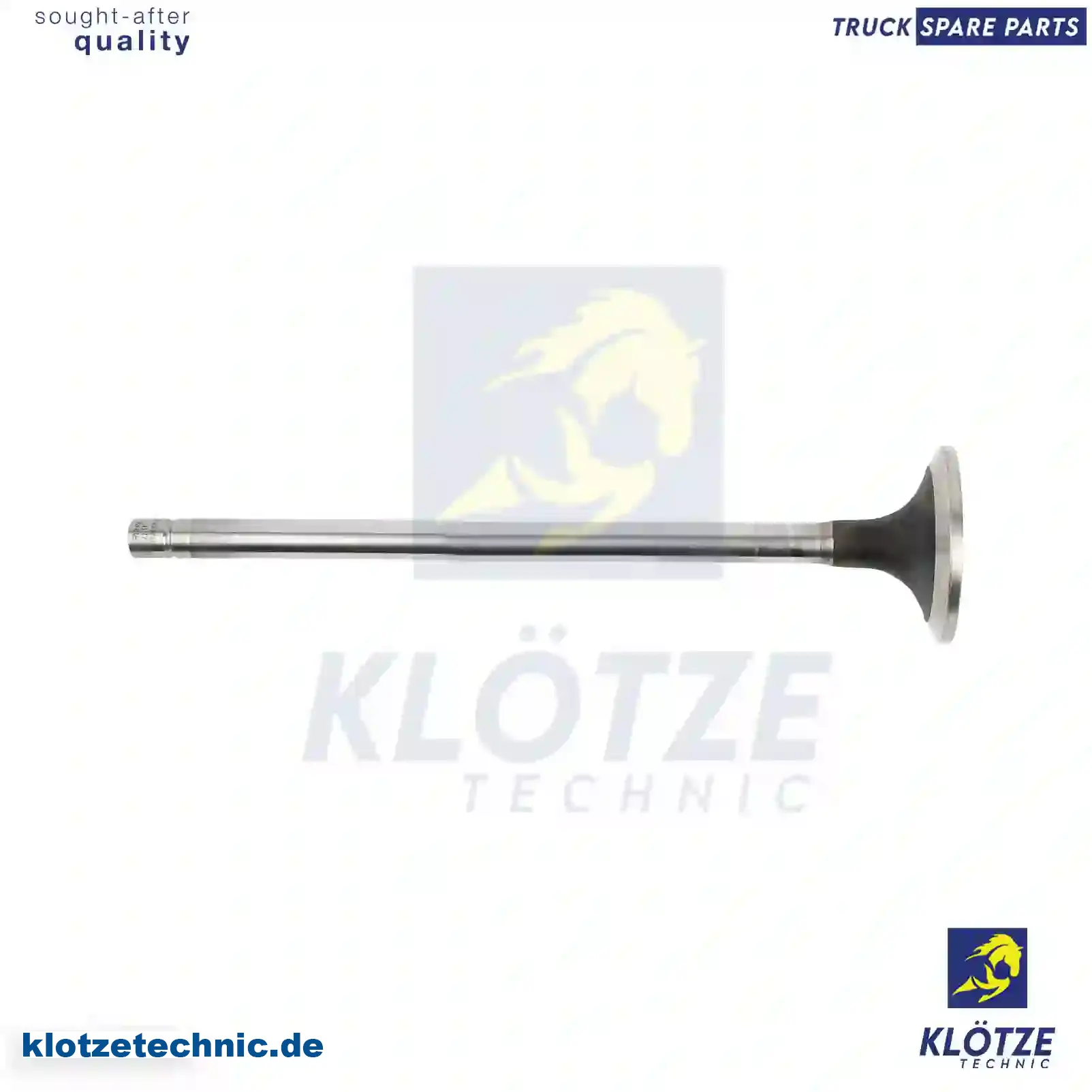 Intake valve, 500355778, , , || Klötze Technic Spare Part | Engine, Accelerator Pedal, Camshaft, Connecting Rod, Crankcase, Crankshaft, Cylinder Head, Engine Suspension Mountings, Exhaust Manifold, Exhaust Gas Recirculation, Filter Kits, Flywheel Housing, General Overhaul Kits, Engine, Intake Manifold, Oil Cleaner, Oil Cooler, Oil Filter, Oil Pump, Oil Sump, Piston & Liner, Sensor & Switch, Timing Case, Turbocharger, Cooling System, Belt Tensioner, Coolant Filter, Coolant Pipe, Corrosion Prevention Agent, Drive, Expansion Tank, Fan, Intercooler, Monitors & Gauges, Radiator, Thermostat, V-Belt / Timing belt, Water Pump, Fuel System, Electronical Injector Unit, Feed Pump, Fuel Filter, cpl., Fuel Gauge Sender,  Fuel Line, Fuel Pump, Fuel Tank, Injection Line Kit, Injection Pump, Exhaust System, Clutch & Pedal, Gearbox, Propeller Shaft, Axles, Brake System, Hubs & Wheels, Suspension, Leaf Spring, Universal Parts / Accessories, Steering, Electrical System, Cabin