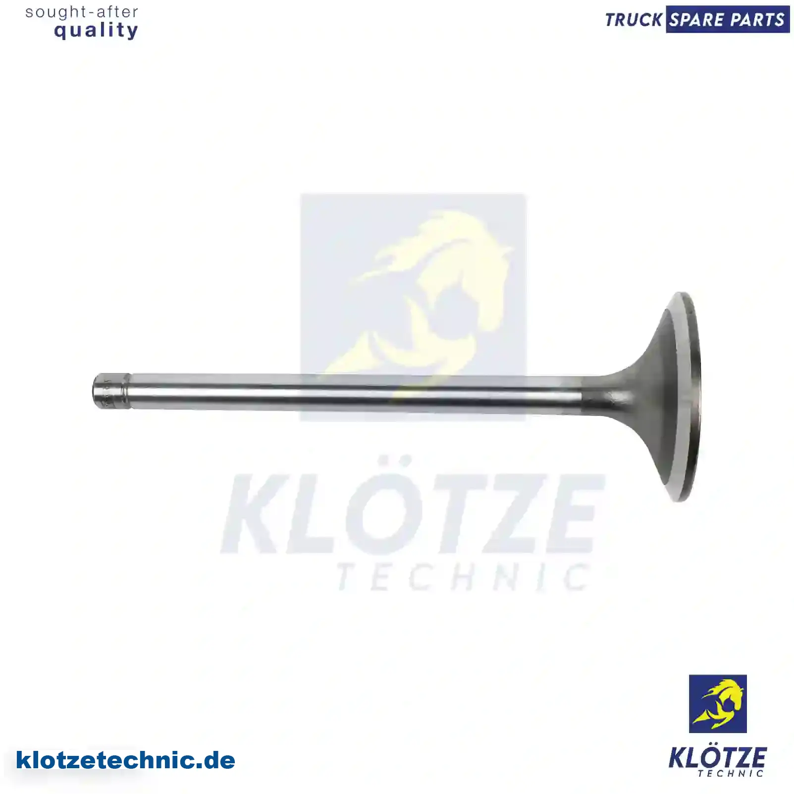 Intake valve, 98474603, 98497025, 98474603, 98478407, 98497025 || Klötze Technic Spare Part | Engine, Accelerator Pedal, Camshaft, Connecting Rod, Crankcase, Crankshaft, Cylinder Head, Engine Suspension Mountings, Exhaust Manifold, Exhaust Gas Recirculation, Filter Kits, Flywheel Housing, General Overhaul Kits, Engine, Intake Manifold, Oil Cleaner, Oil Cooler, Oil Filter, Oil Pump, Oil Sump, Piston & Liner, Sensor & Switch, Timing Case, Turbocharger, Cooling System, Belt Tensioner, Coolant Filter, Coolant Pipe, Corrosion Prevention Agent, Drive, Expansion Tank, Fan, Intercooler, Monitors & Gauges, Radiator, Thermostat, V-Belt / Timing belt, Water Pump, Fuel System, Electronical Injector Unit, Feed Pump, Fuel Filter, cpl., Fuel Gauge Sender,  Fuel Line, Fuel Pump, Fuel Tank, Injection Line Kit, Injection Pump, Exhaust System, Clutch & Pedal, Gearbox, Propeller Shaft, Axles, Brake System, Hubs & Wheels, Suspension, Leaf Spring, Universal Parts / Accessories, Steering, Electrical System, Cabin