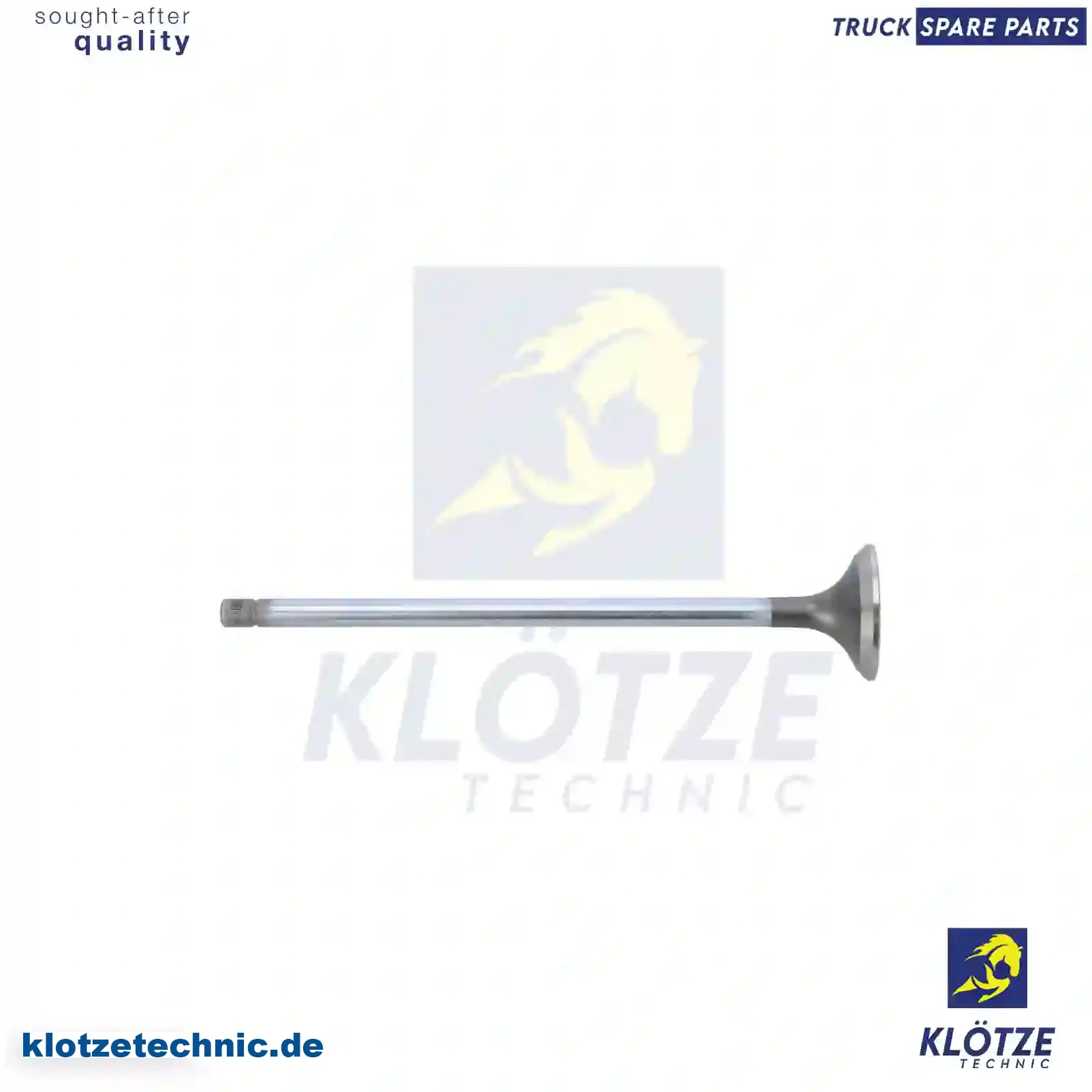 Exhaust valve, 500355779, 504042367, 5801551454, || Klötze Technic Spare Part | Engine, Accelerator Pedal, Camshaft, Connecting Rod, Crankcase, Crankshaft, Cylinder Head, Engine Suspension Mountings, Exhaust Manifold, Exhaust Gas Recirculation, Filter Kits, Flywheel Housing, General Overhaul Kits, Engine, Intake Manifold, Oil Cleaner, Oil Cooler, Oil Filter, Oil Pump, Oil Sump, Piston & Liner, Sensor & Switch, Timing Case, Turbocharger, Cooling System, Belt Tensioner, Coolant Filter, Coolant Pipe, Corrosion Prevention Agent, Drive, Expansion Tank, Fan, Intercooler, Monitors & Gauges, Radiator, Thermostat, V-Belt / Timing belt, Water Pump, Fuel System, Electronical Injector Unit, Feed Pump, Fuel Filter, cpl., Fuel Gauge Sender,  Fuel Line, Fuel Pump, Fuel Tank, Injection Line Kit, Injection Pump, Exhaust System, Clutch & Pedal, Gearbox, Propeller Shaft, Axles, Brake System, Hubs & Wheels, Suspension, Leaf Spring, Universal Parts / Accessories, Steering, Electrical System, Cabin