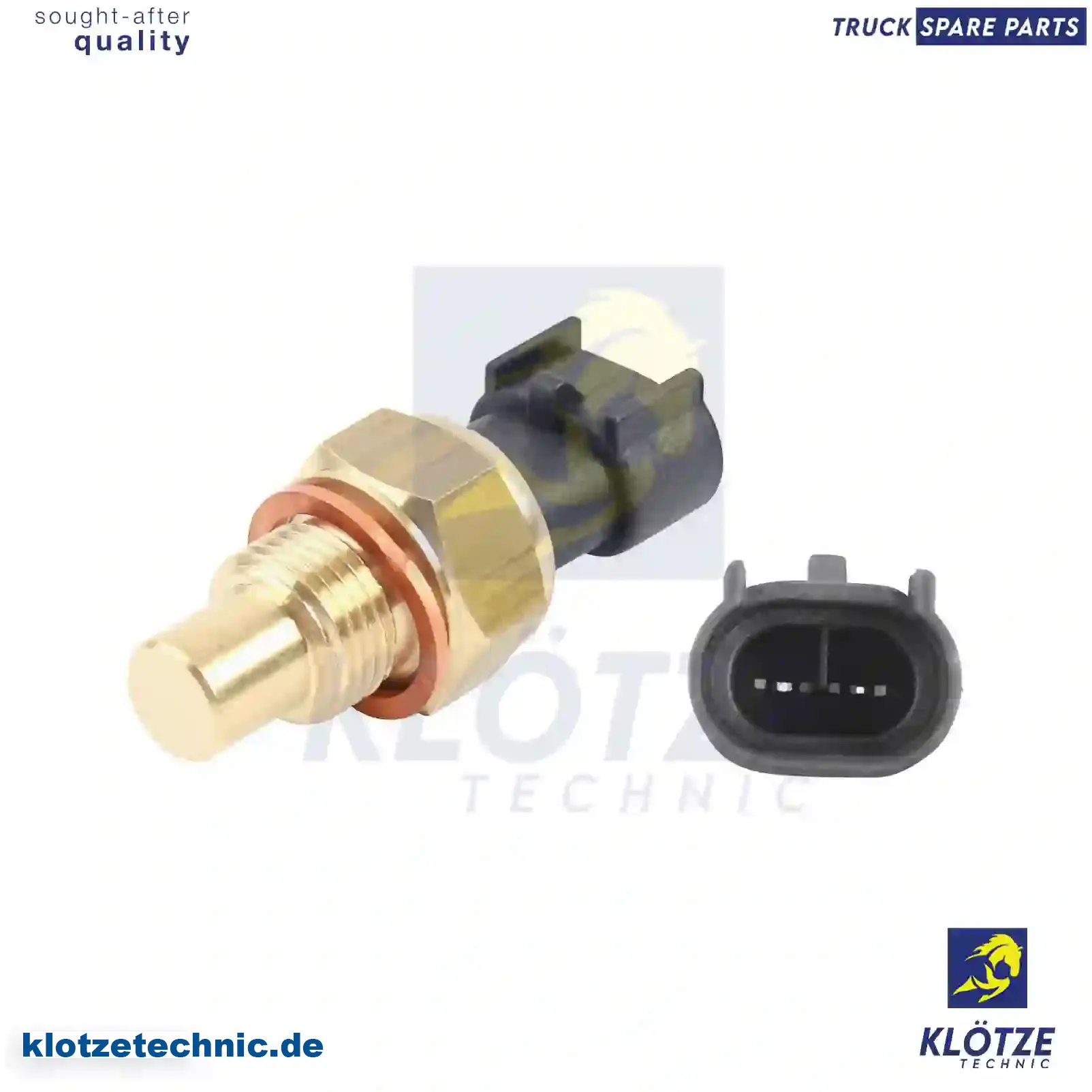 Temperature sensor, 04837951, 4837951, ZG21136-0008 || Klötze Technic Spare Part | Engine, Accelerator Pedal, Camshaft, Connecting Rod, Crankcase, Crankshaft, Cylinder Head, Engine Suspension Mountings, Exhaust Manifold, Exhaust Gas Recirculation, Filter Kits, Flywheel Housing, General Overhaul Kits, Engine, Intake Manifold, Oil Cleaner, Oil Cooler, Oil Filter, Oil Pump, Oil Sump, Piston & Liner, Sensor & Switch, Timing Case, Turbocharger, Cooling System, Belt Tensioner, Coolant Filter, Coolant Pipe, Corrosion Prevention Agent, Drive, Expansion Tank, Fan, Intercooler, Monitors & Gauges, Radiator, Thermostat, V-Belt / Timing belt, Water Pump, Fuel System, Electronical Injector Unit, Feed Pump, Fuel Filter, cpl., Fuel Gauge Sender,  Fuel Line, Fuel Pump, Fuel Tank, Injection Line Kit, Injection Pump, Exhaust System, Clutch & Pedal, Gearbox, Propeller Shaft, Axles, Brake System, Hubs & Wheels, Suspension, Leaf Spring, Universal Parts / Accessories, Steering, Electrical System, Cabin